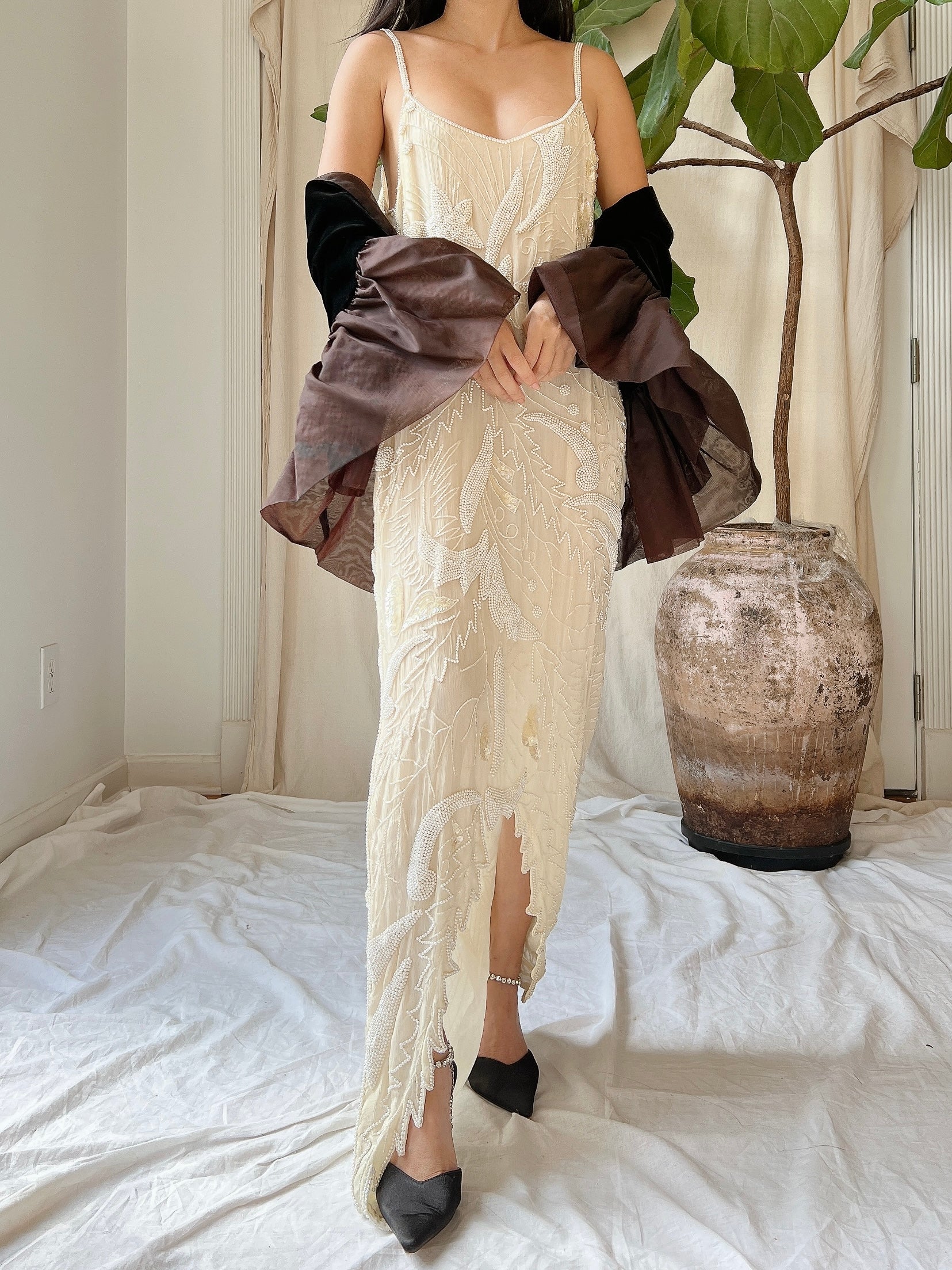 Vintage Velvet Ombre Shawl - OSFA