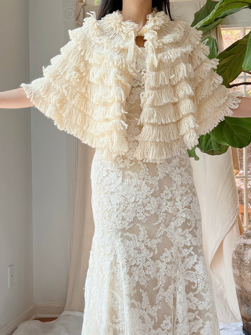 1930s Looped Yarn Cape - OSFM