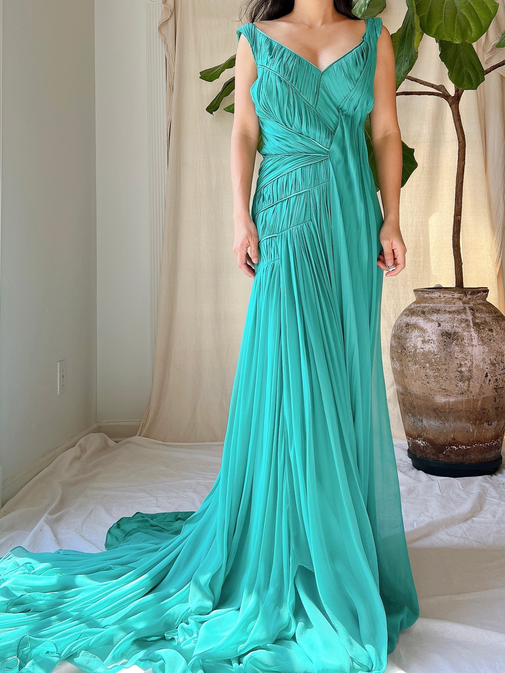 Bibhu Mohapatra Silk Draped Gown - S