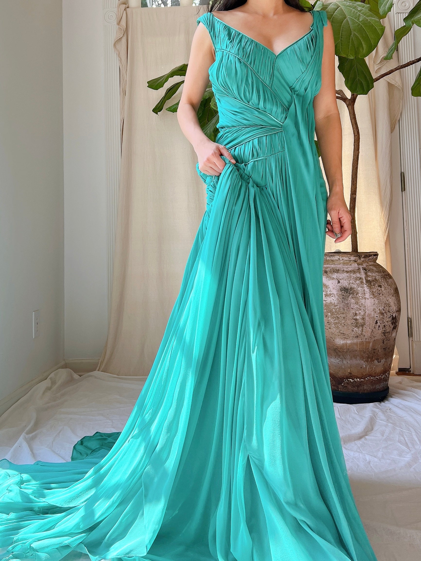 Bibhu Mohapatra Silk Draped Gown - S