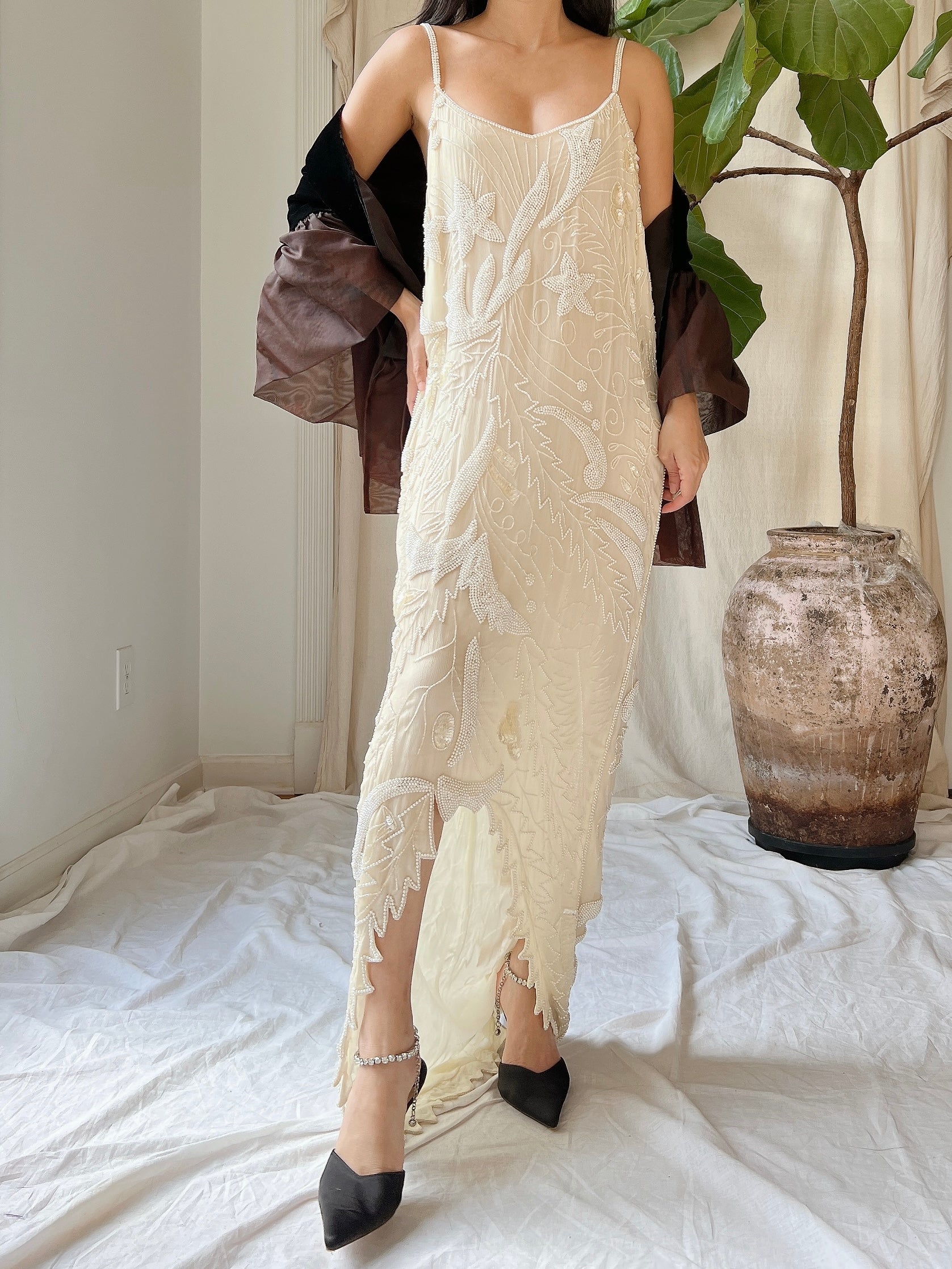 Vintage Velvet Ombre Shawl - OSFA
