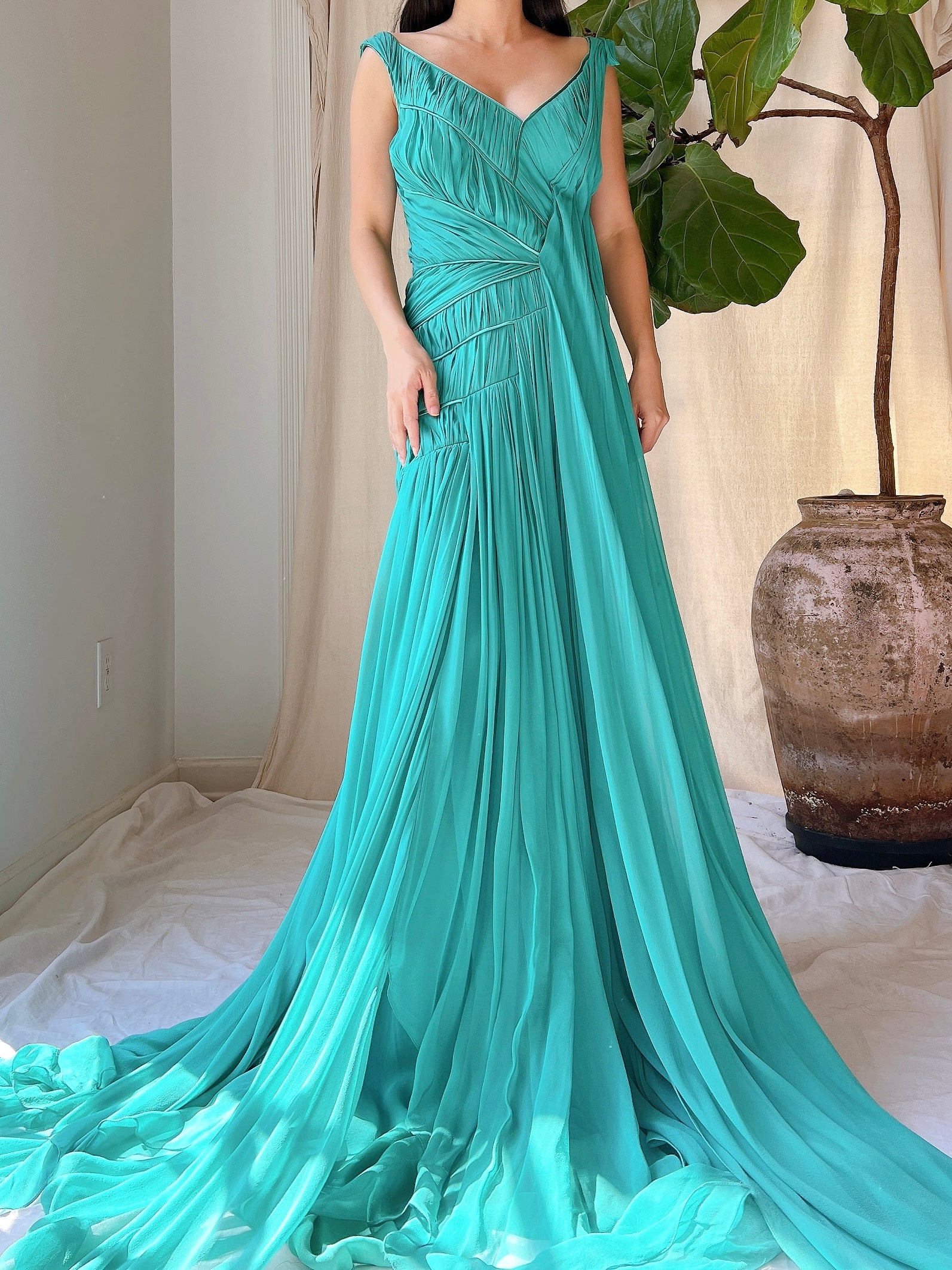 Bibhu Mohapatra Silk Draped Gown - S