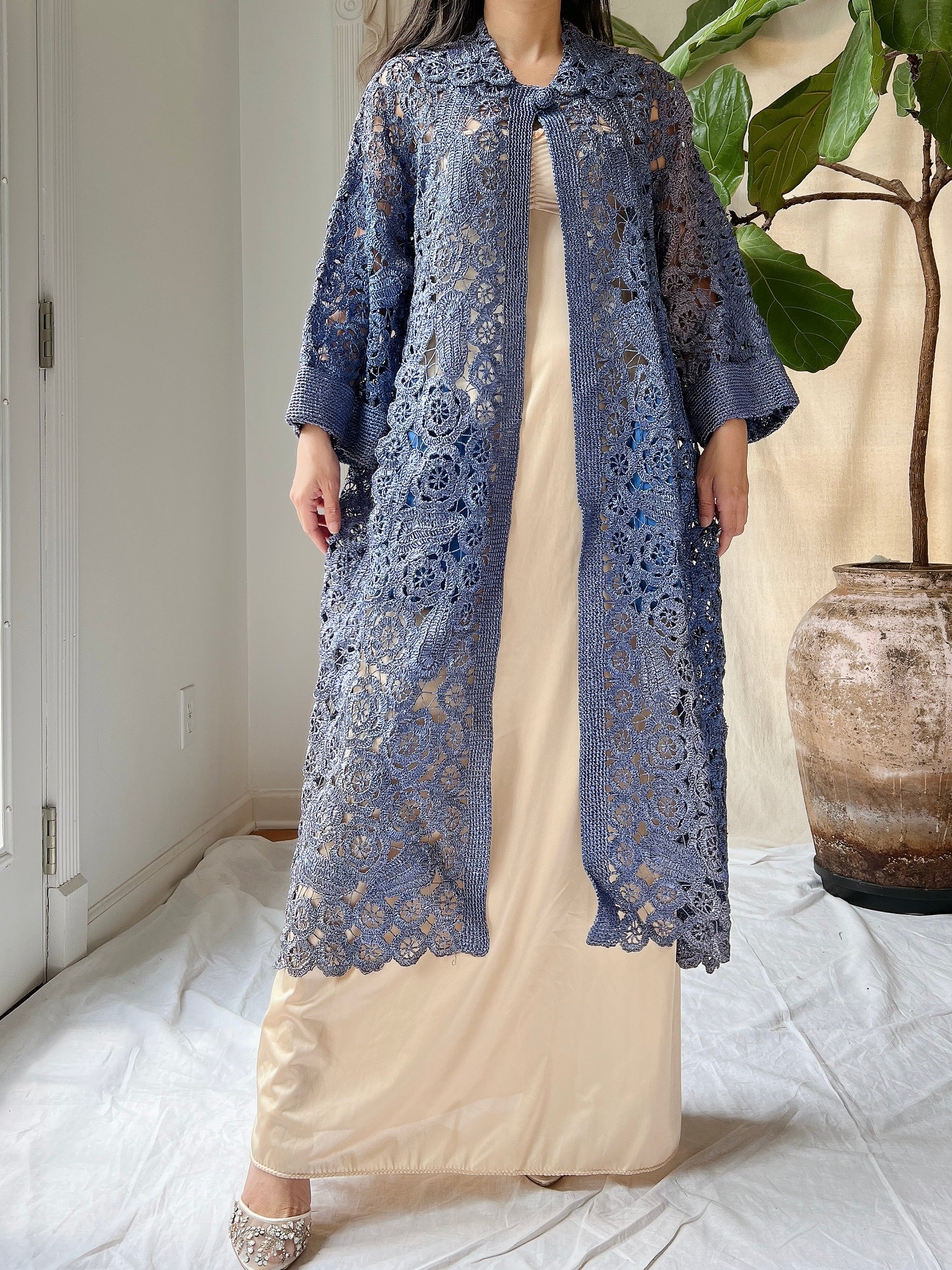 Vintage Ombre Raffia Duster - S/M