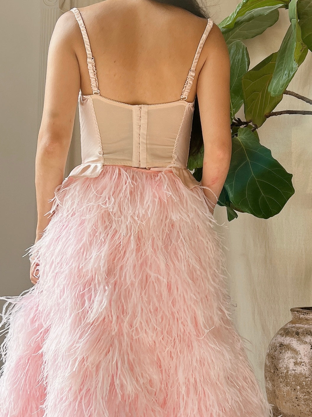 Vintage Satin Corset Bustier - XS