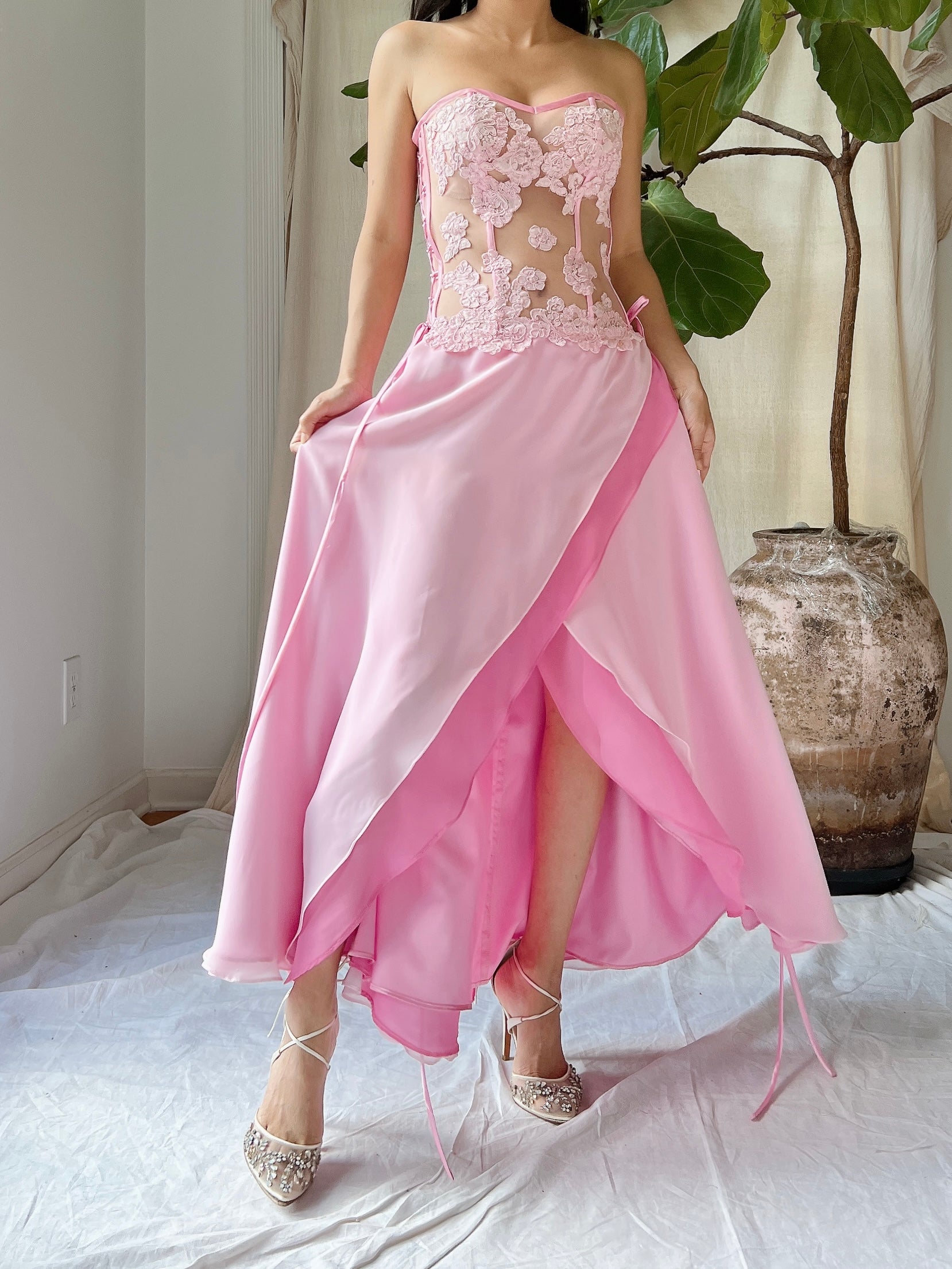 Y2K Laceup Corset Dress - XS