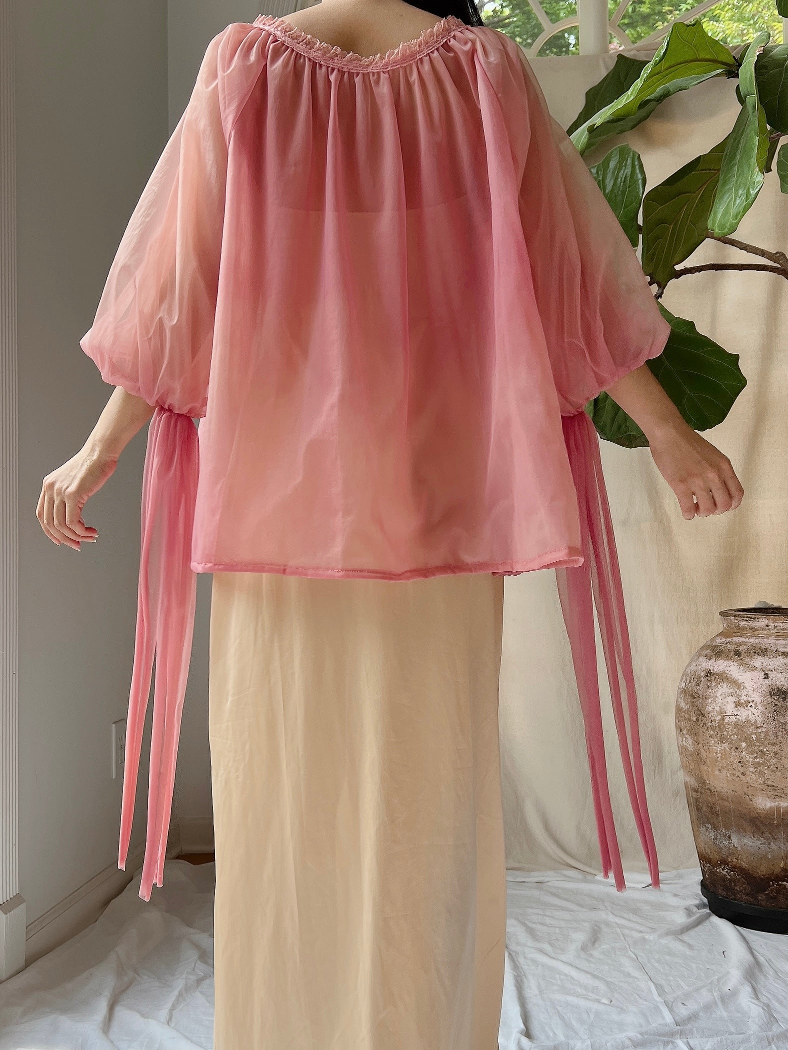 Vintage Nylon Bed Jacket - OSFM