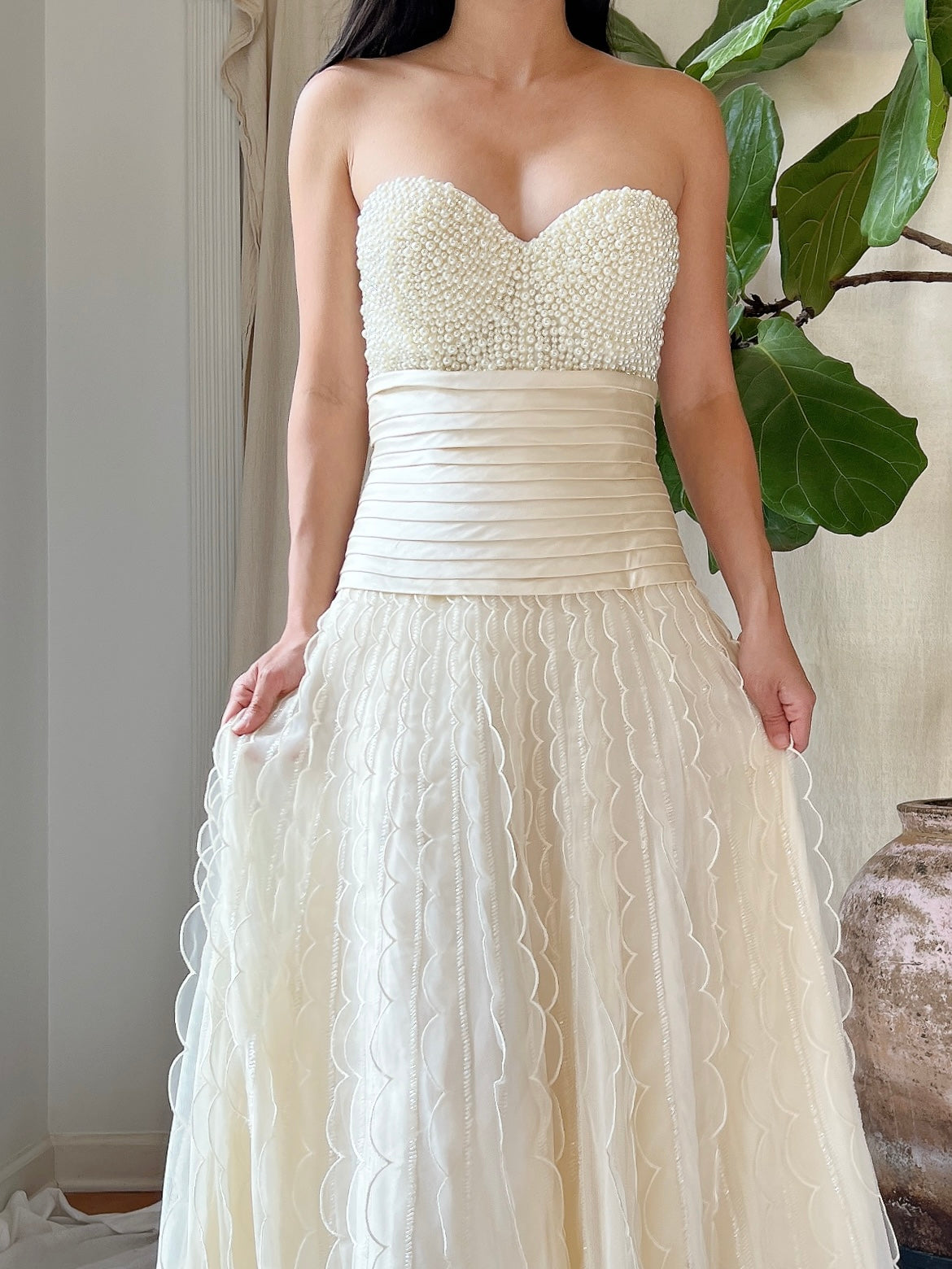 Y2K Pearl Bustier - 34C/S