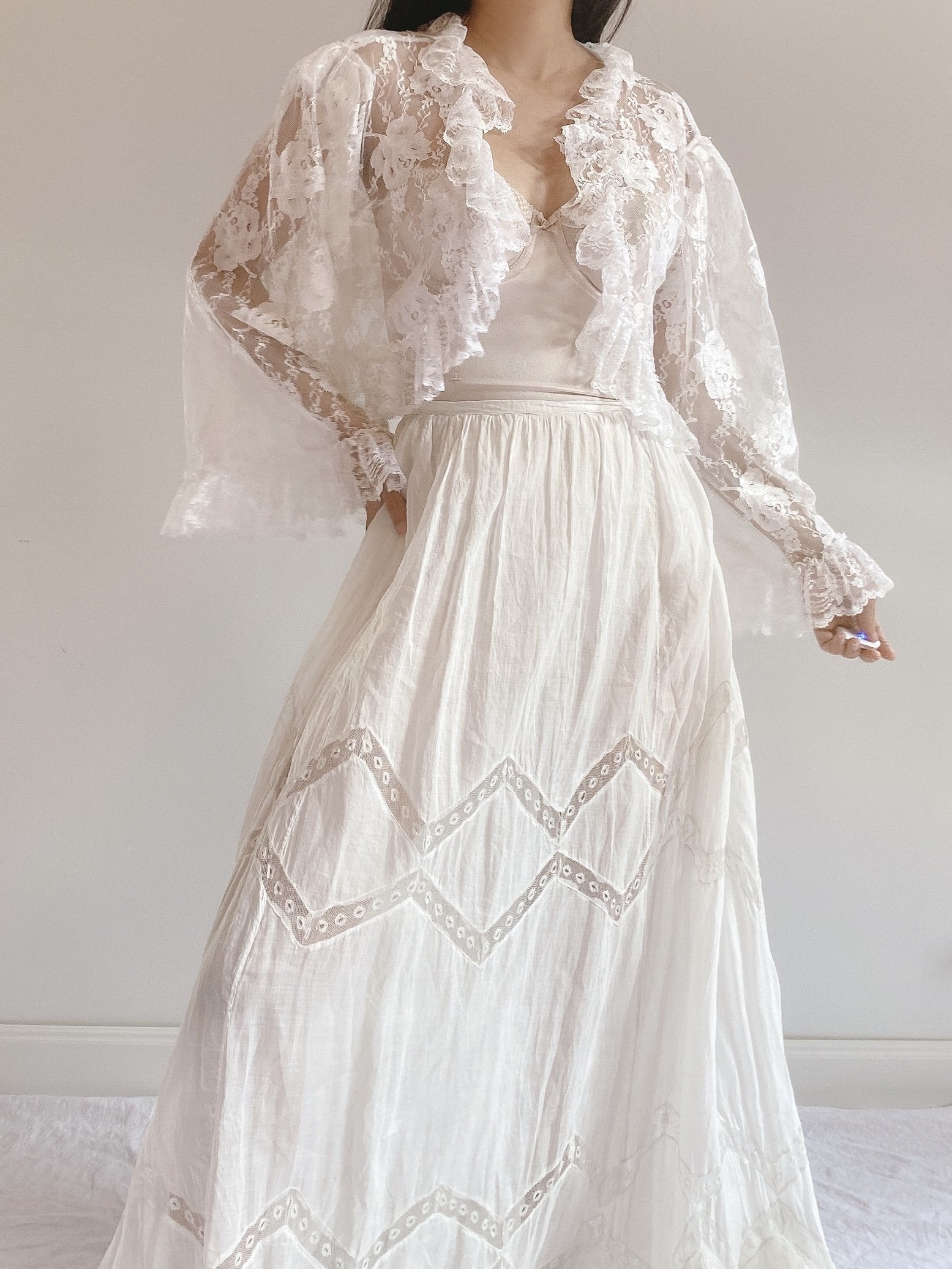 Vintage Lace Bolero Jacket - S/M