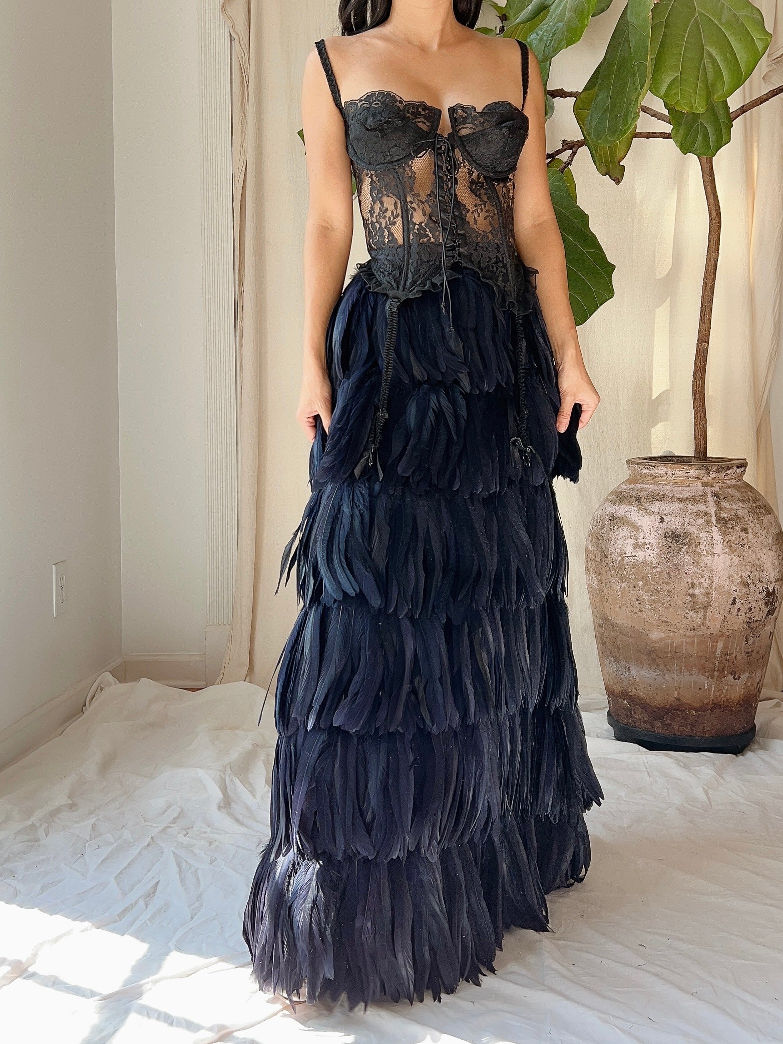 Vintage Victoria Secret Black Bustier - 34C