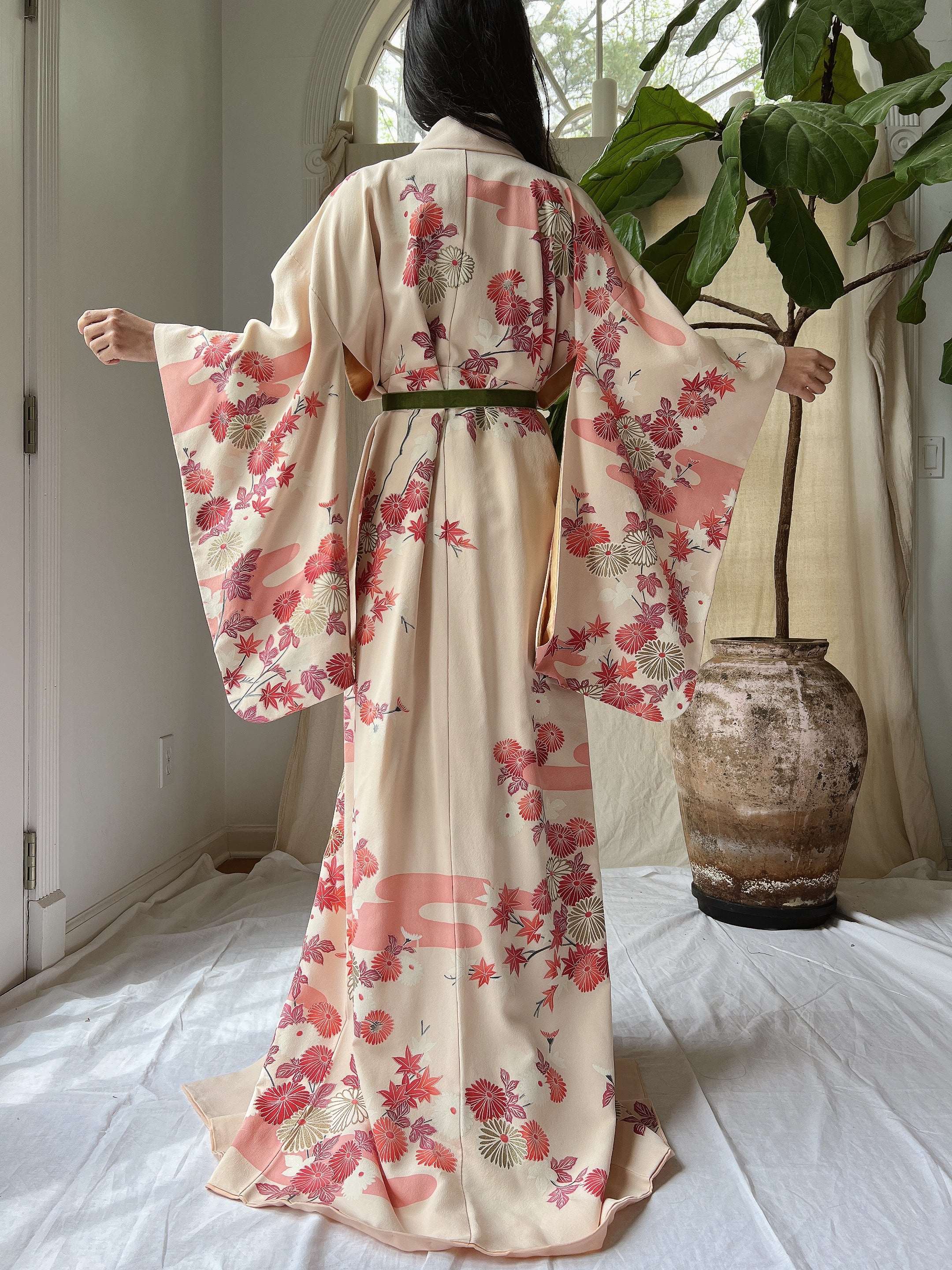 Vintage Silk Crepe Kimono - OSFM