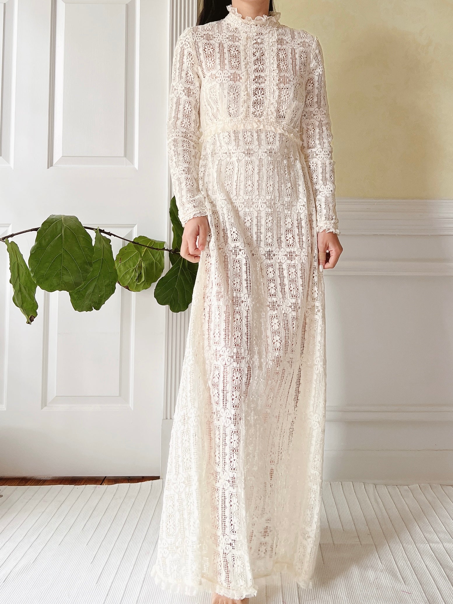 Vintage Crochet Lace Dress - XS