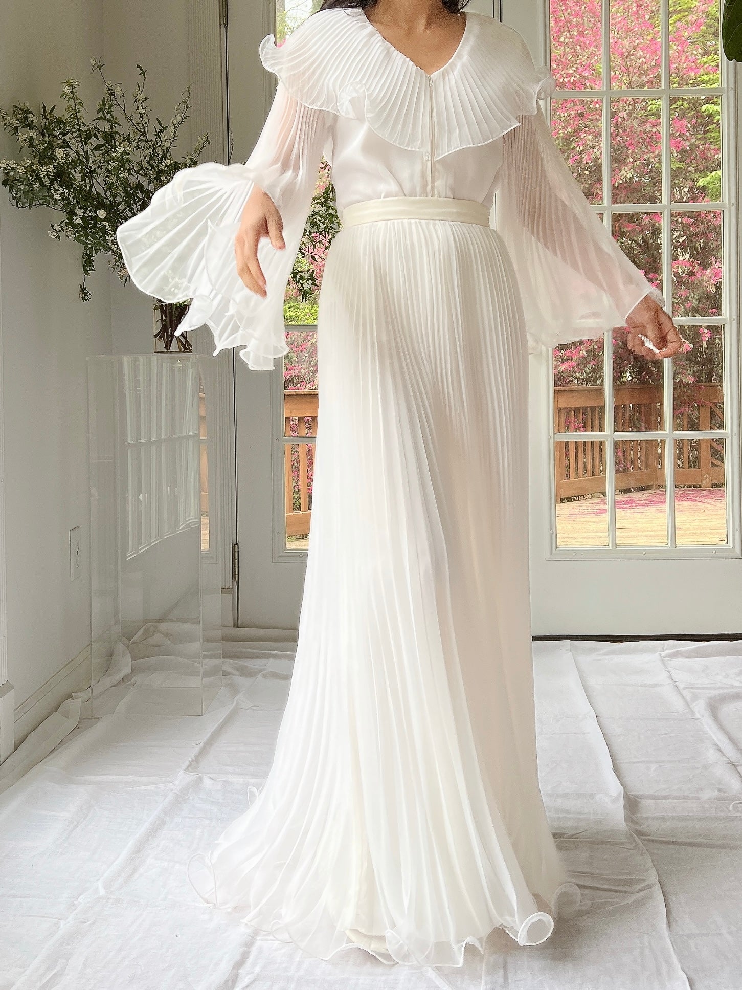 1970s 2-Piece Pleated Set - XS/S
