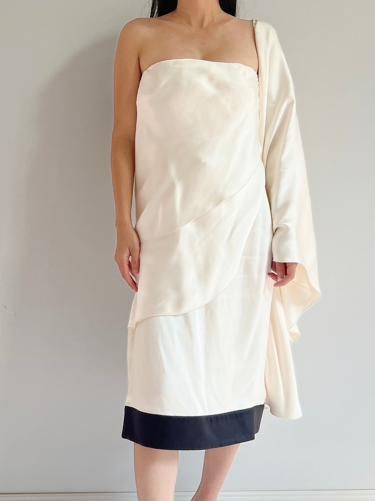 Vintage Giorgio Armani Silk Tiered Dress - L/45
