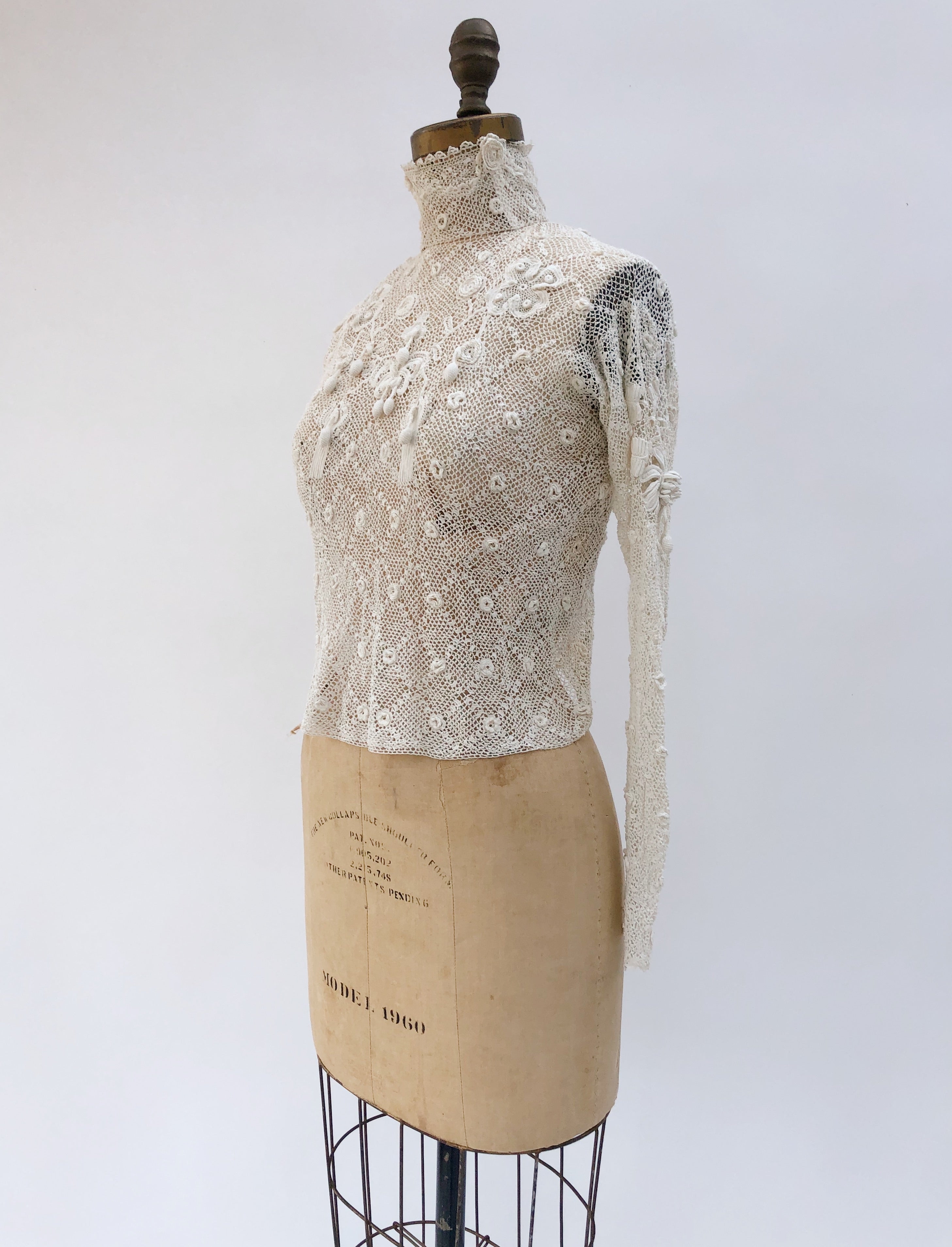 Antique Crochet Irish Lace Top - XS/S