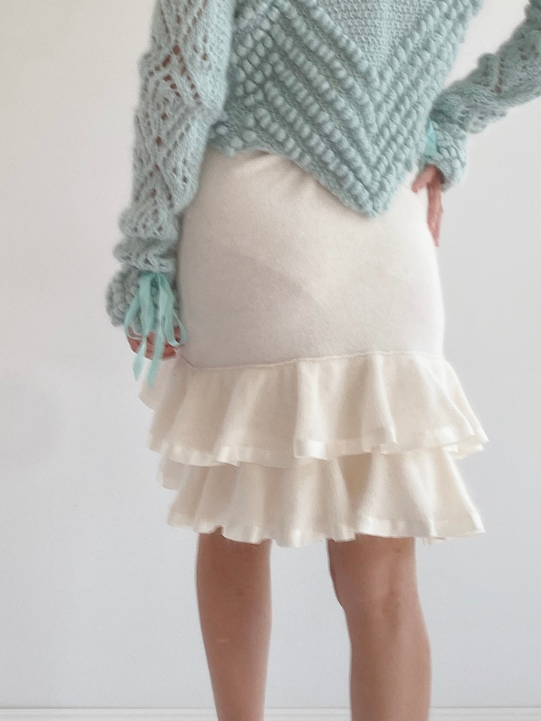 Vintage Angora Pencil Skirt - S/M
