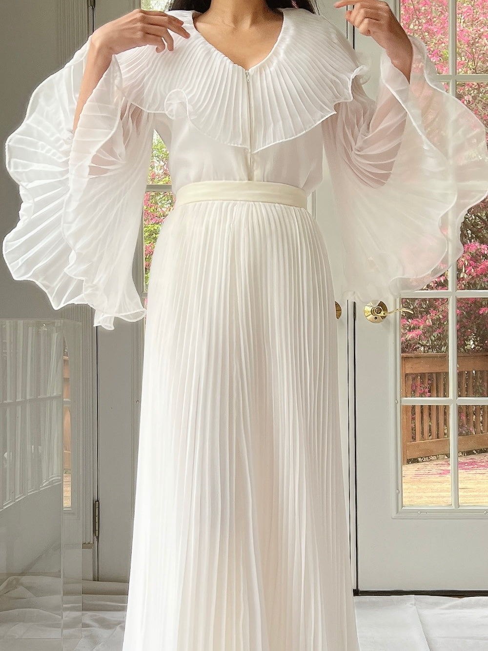 1970s 2-Piece Pleated Set - XS/S