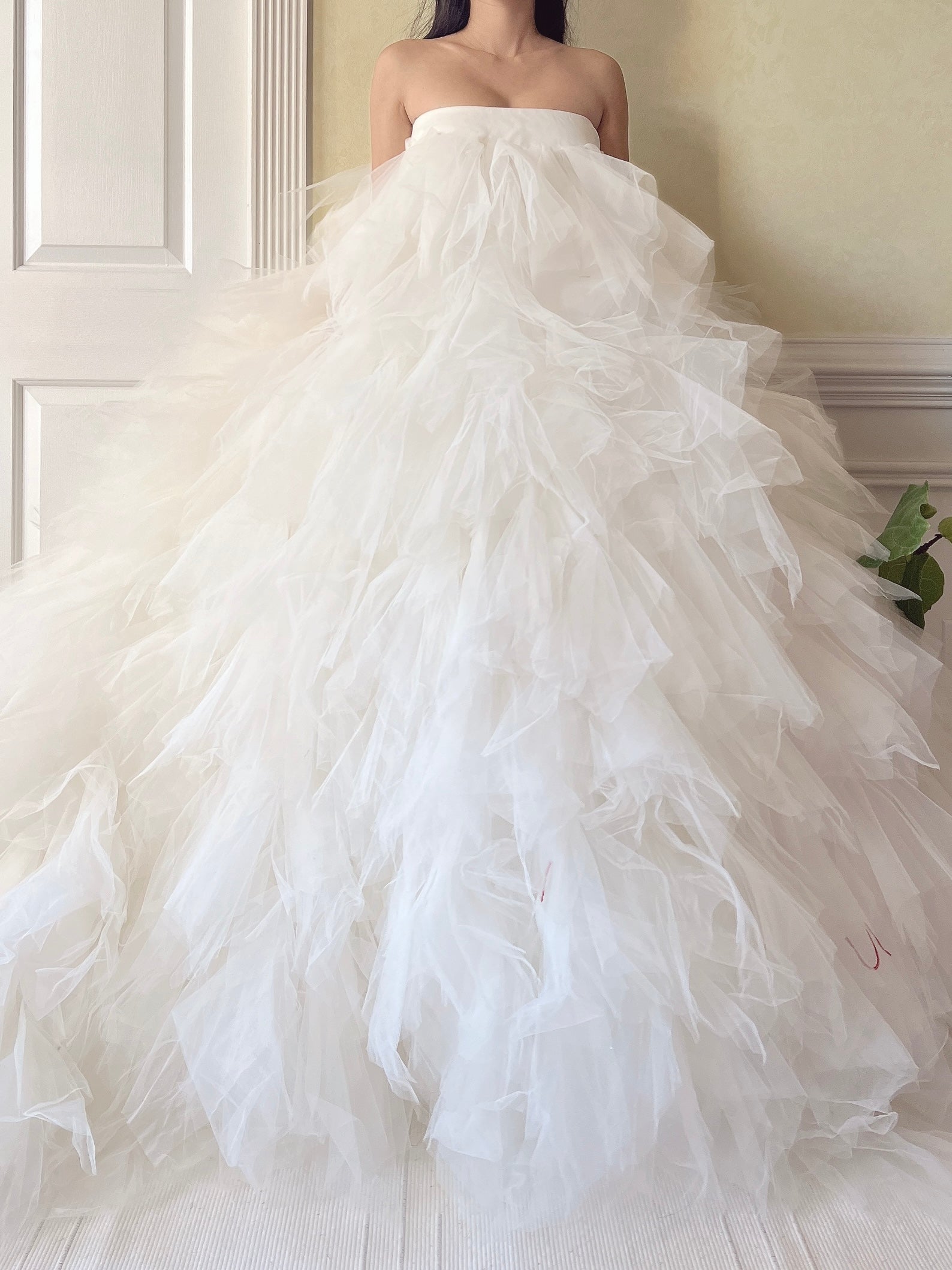 Vintage Tulle Ruffle Skirt - M/29”