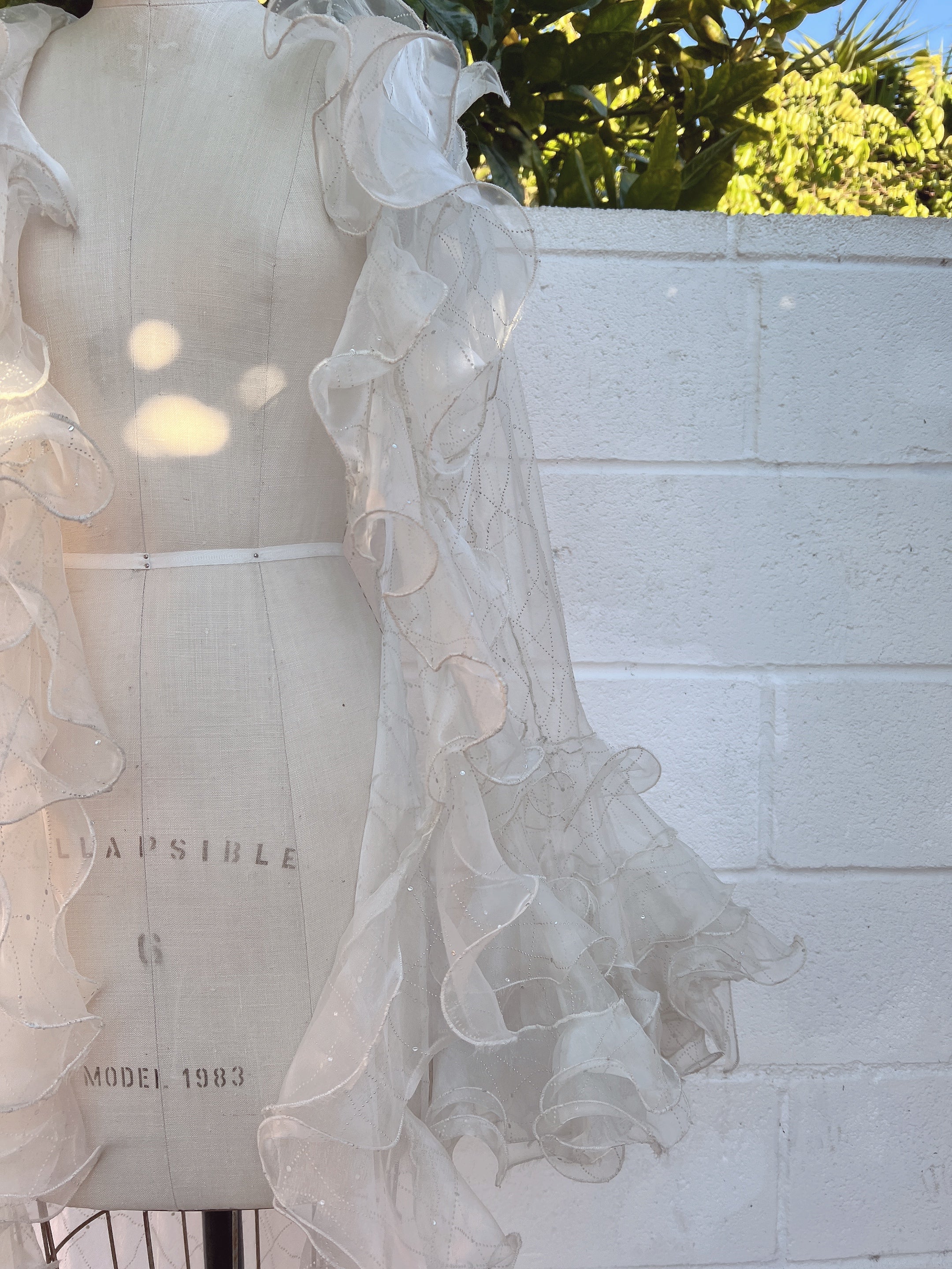 Vintage Ruffle Dressing Gown - OSFM