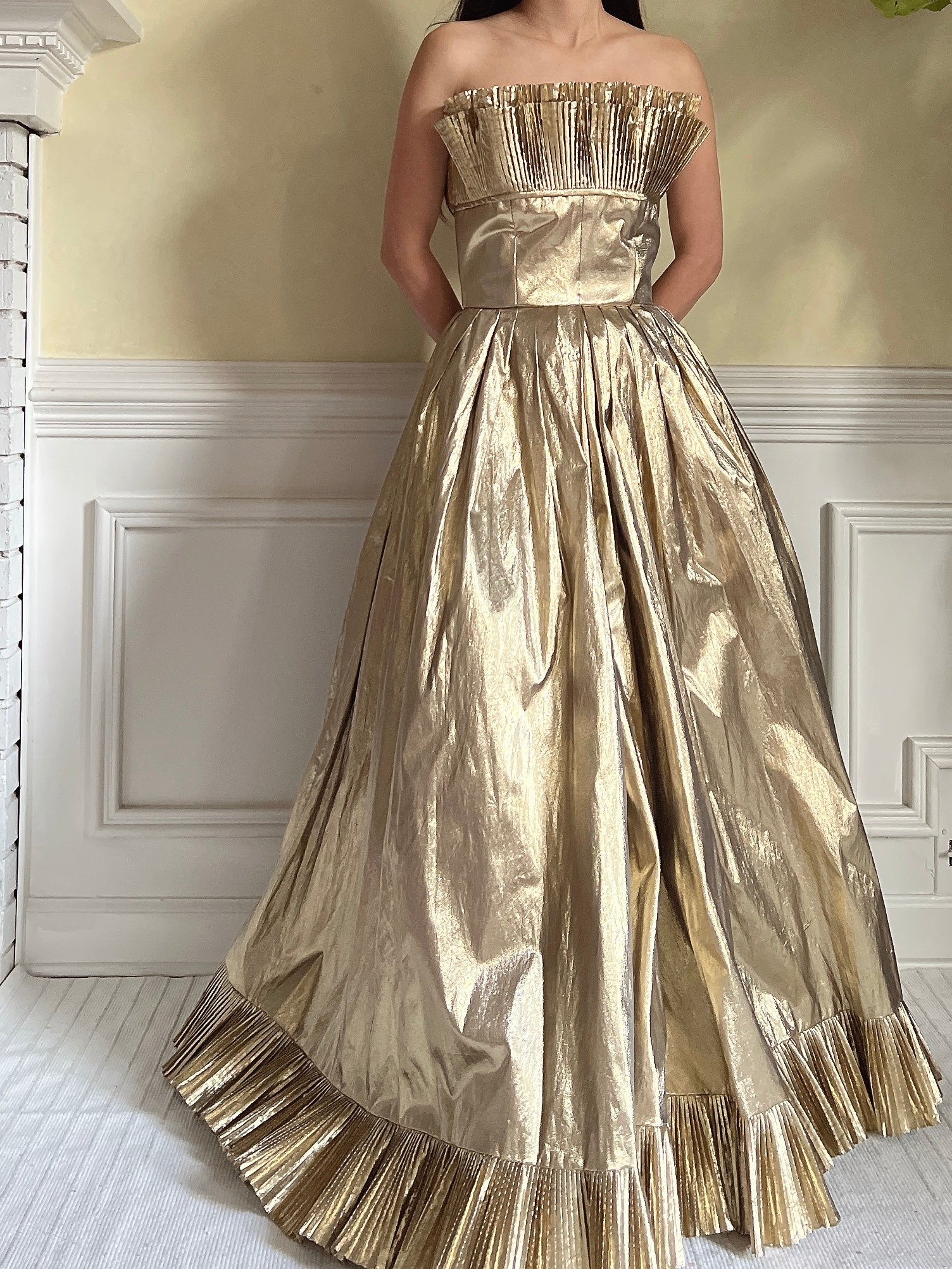 Vintage Victor Costa Gold Lurex Gown - XS/2