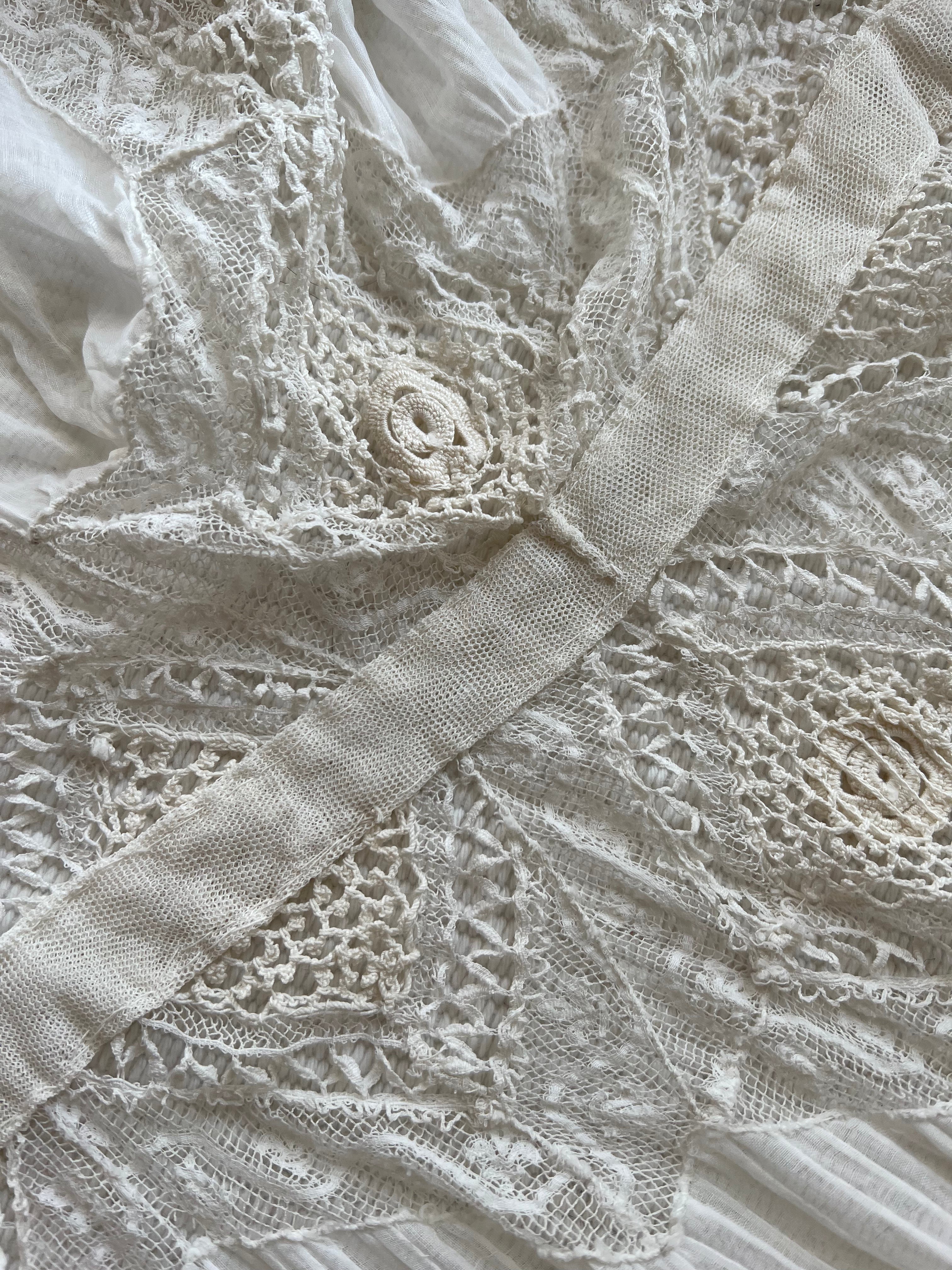 Antique Gibson Girl Cotton/Silk Gown - XS/S