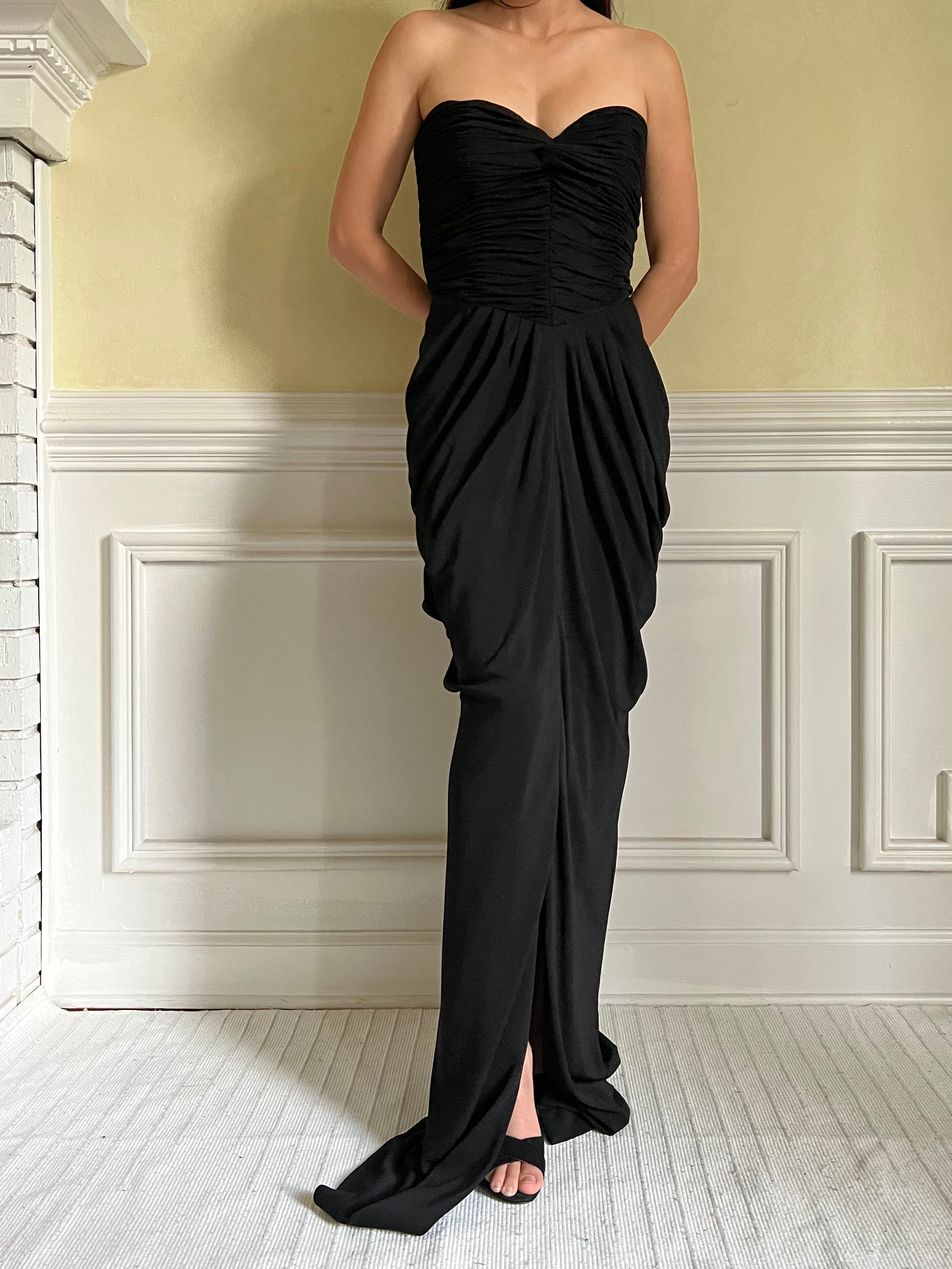 Vintage Vicky Tiel Ruche Dress - S/M/6