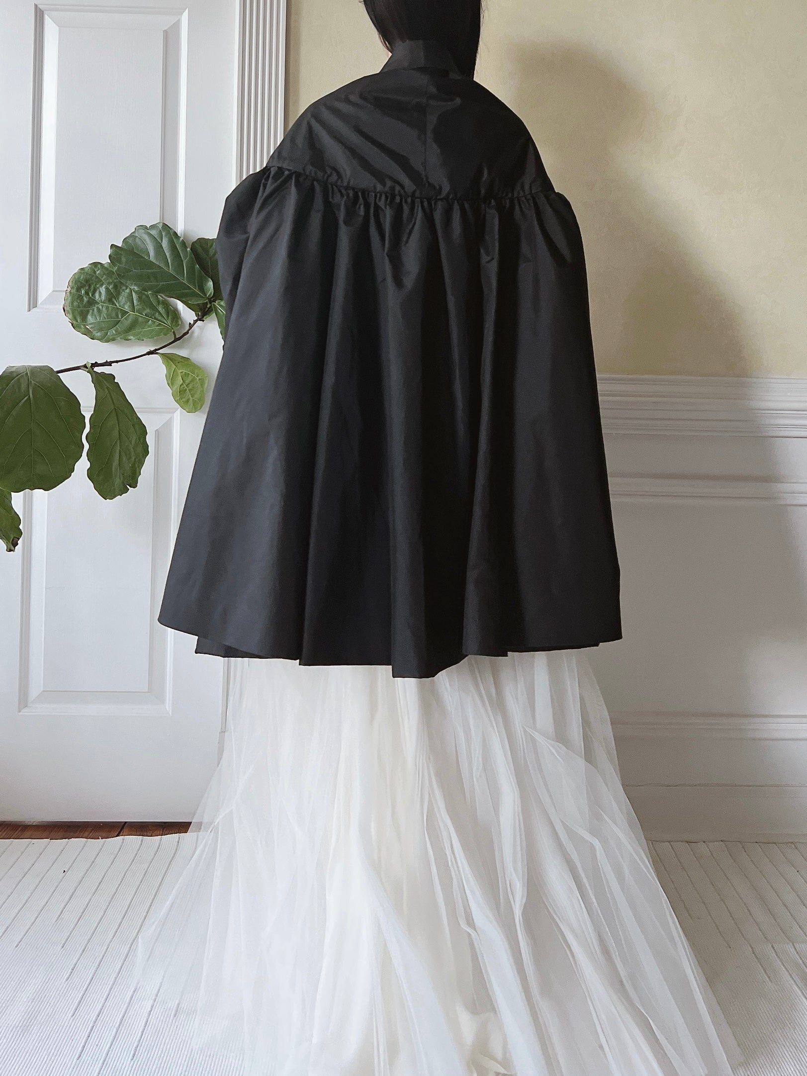 Vintage Silk Taffeta Opera Coat - OSFM