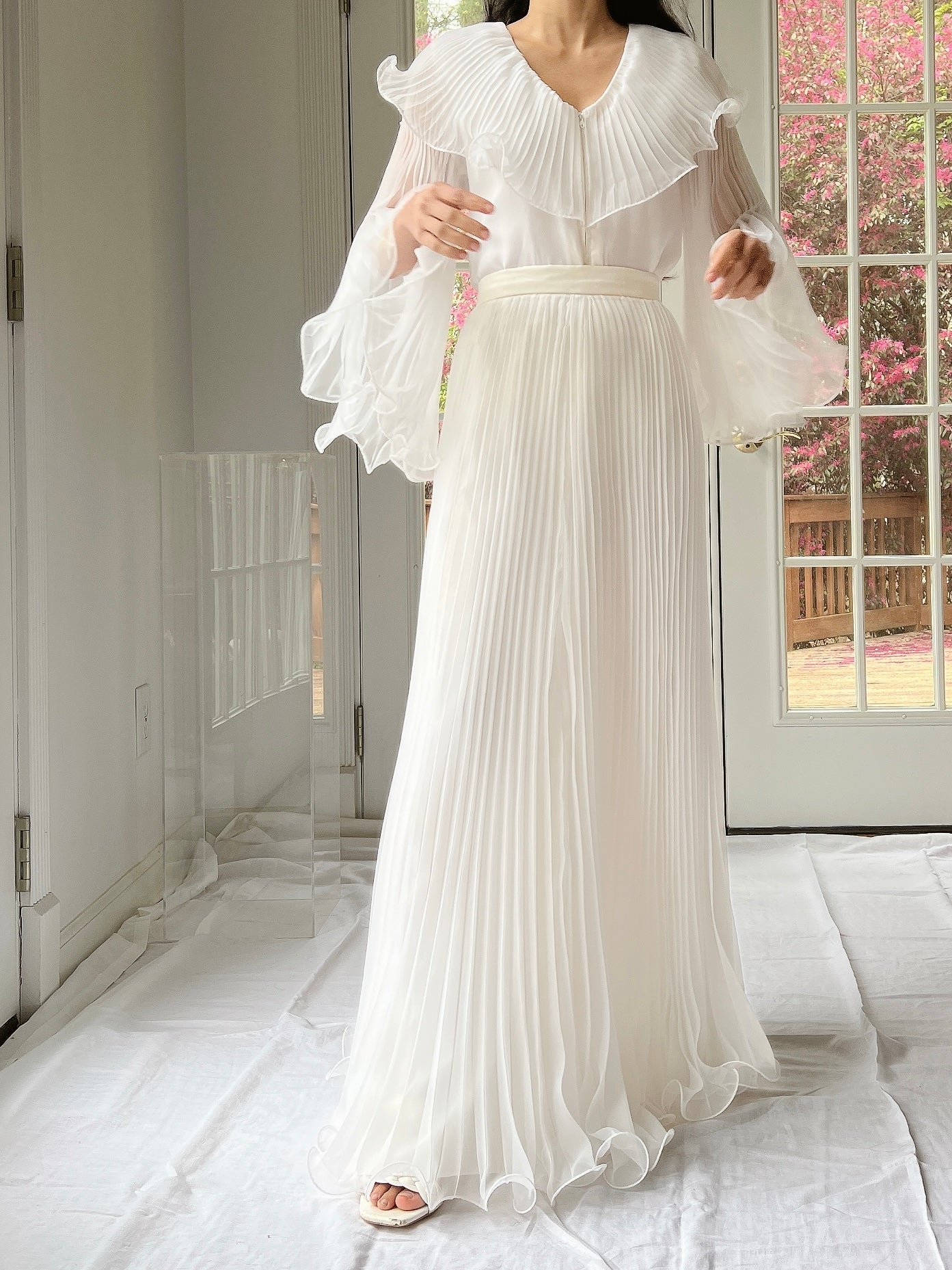 1970s 2-Piece Pleated Set - XS/S