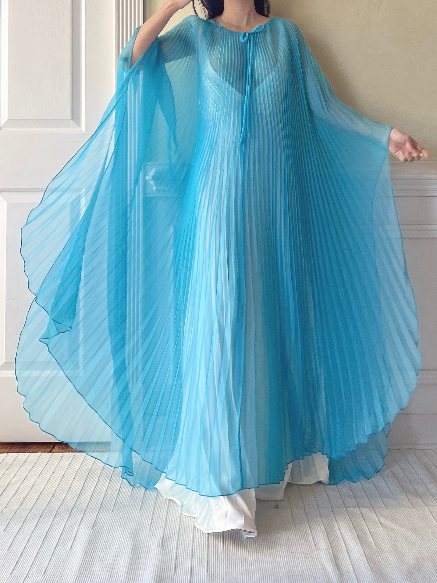 1960s Sheer Chiffon Caftan - OSFM