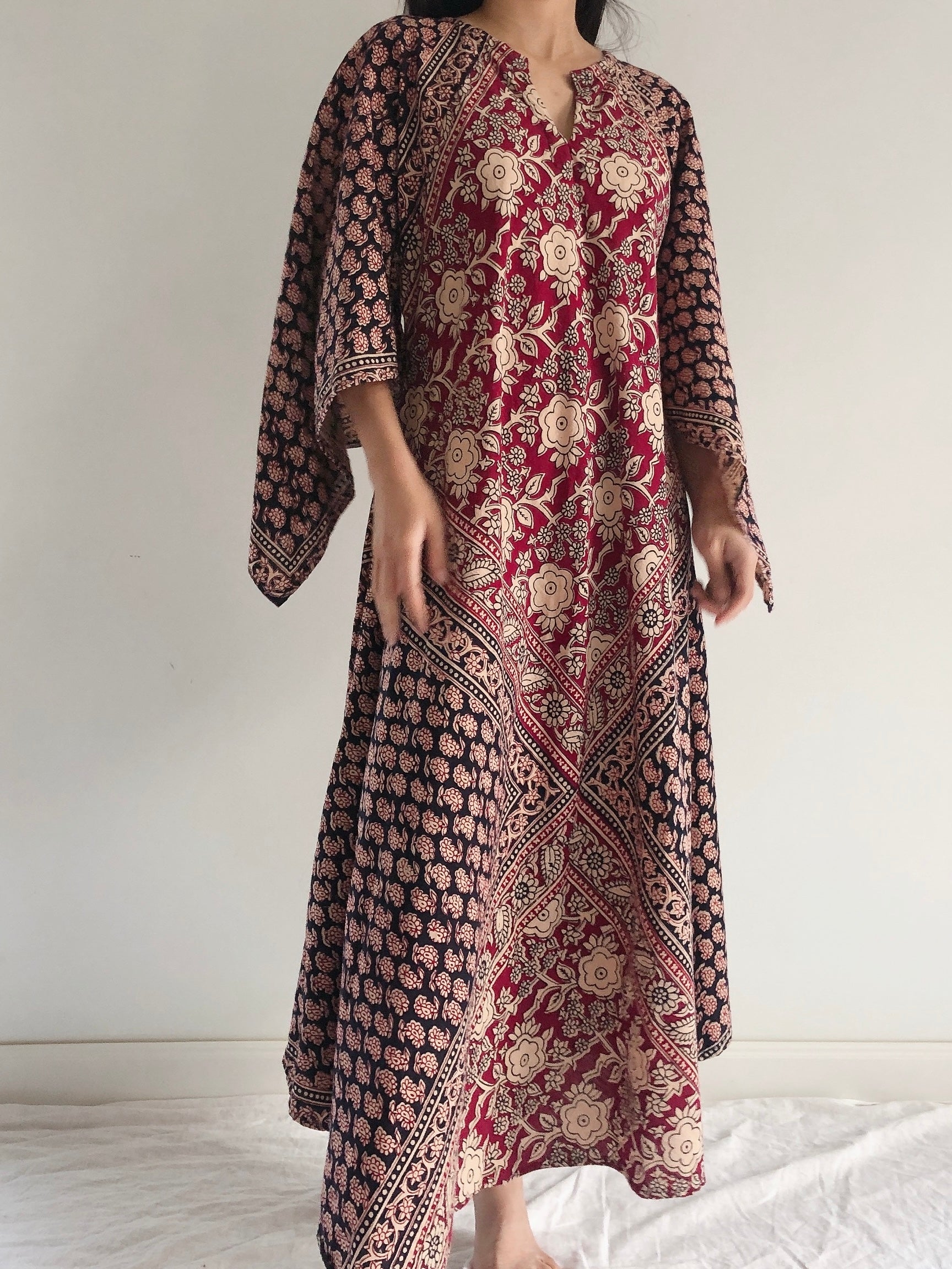1970s Indian Cotton Dress - OSFM