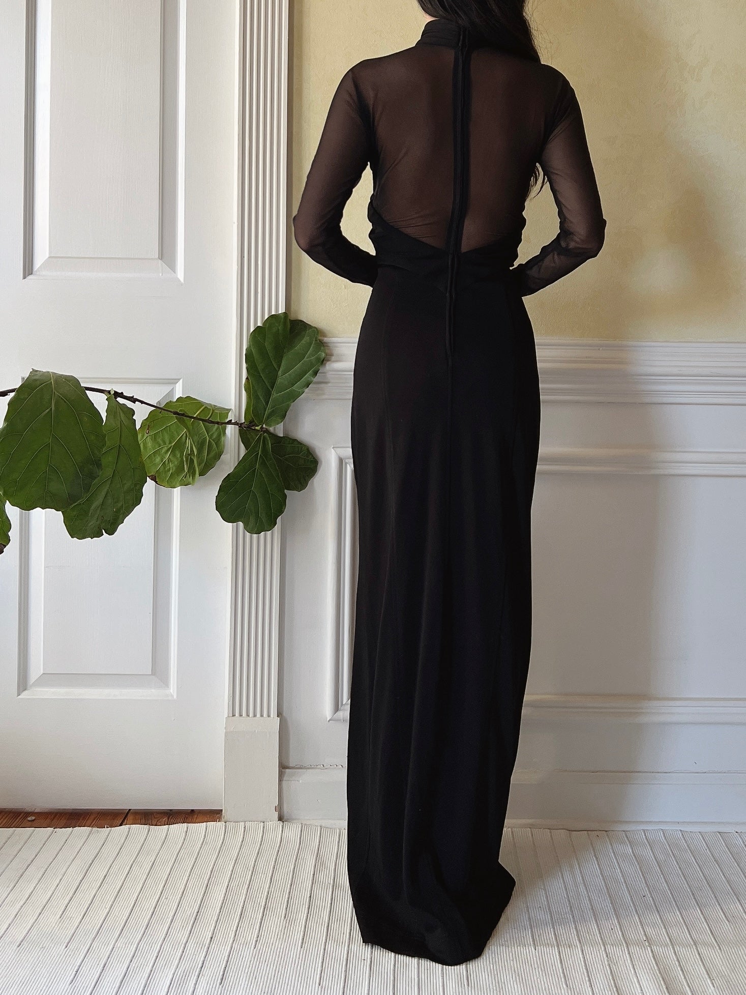 Vintage Rayon Mesh Gown - XS/S