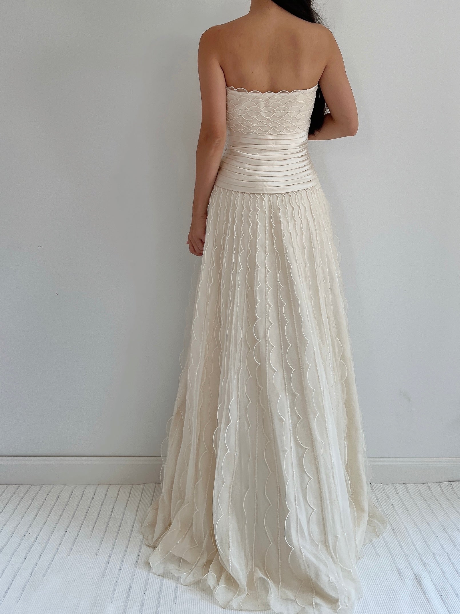 Y2K Ruffle Beaded Dress - XS/0