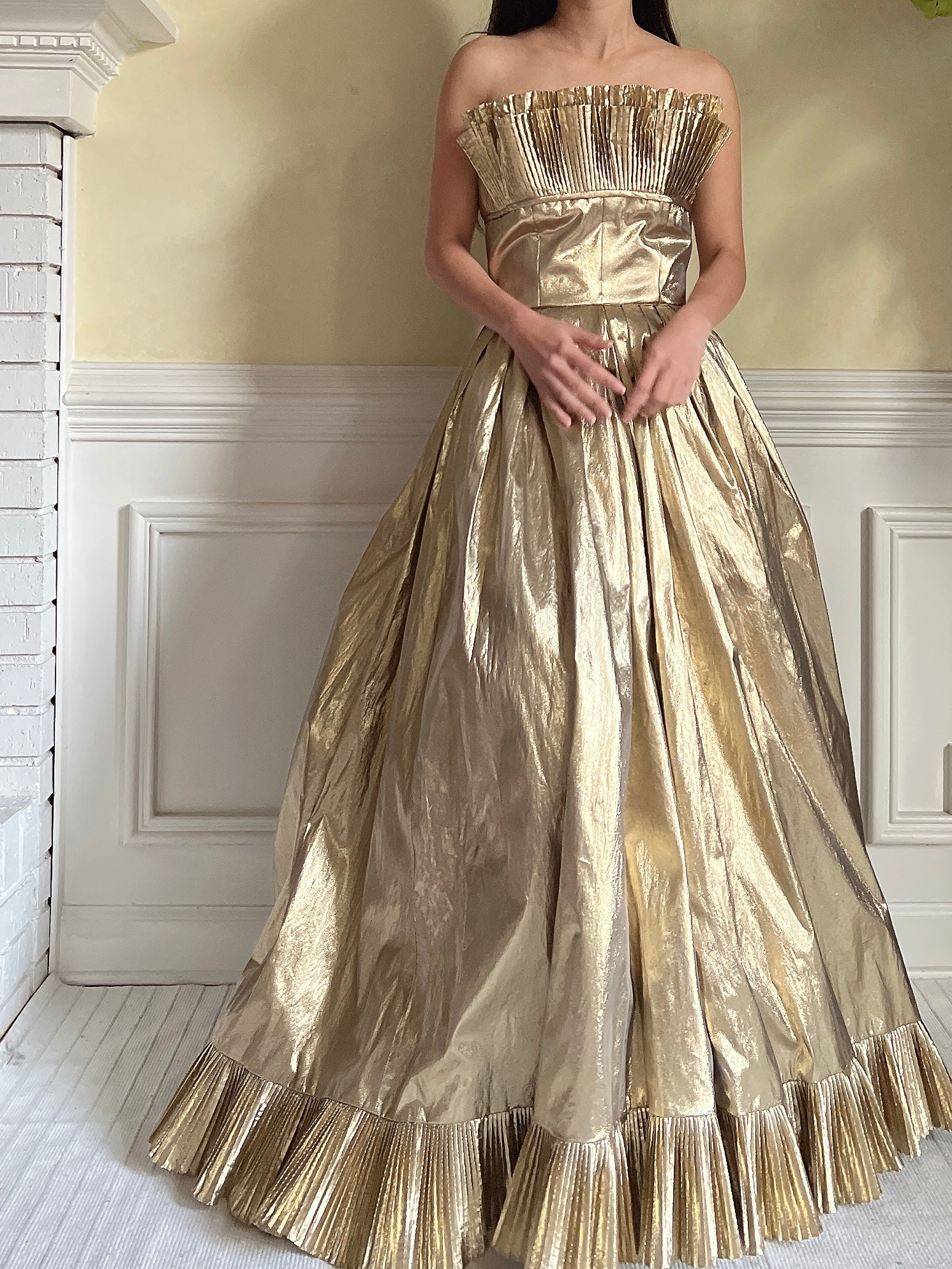 Vintage Victor Costa Gold Lurex Gown - XS/2