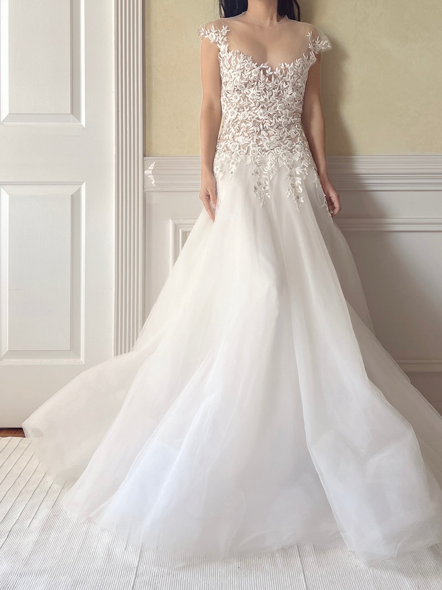 Reem Acra Illusion Tulle Gown - M/6/8