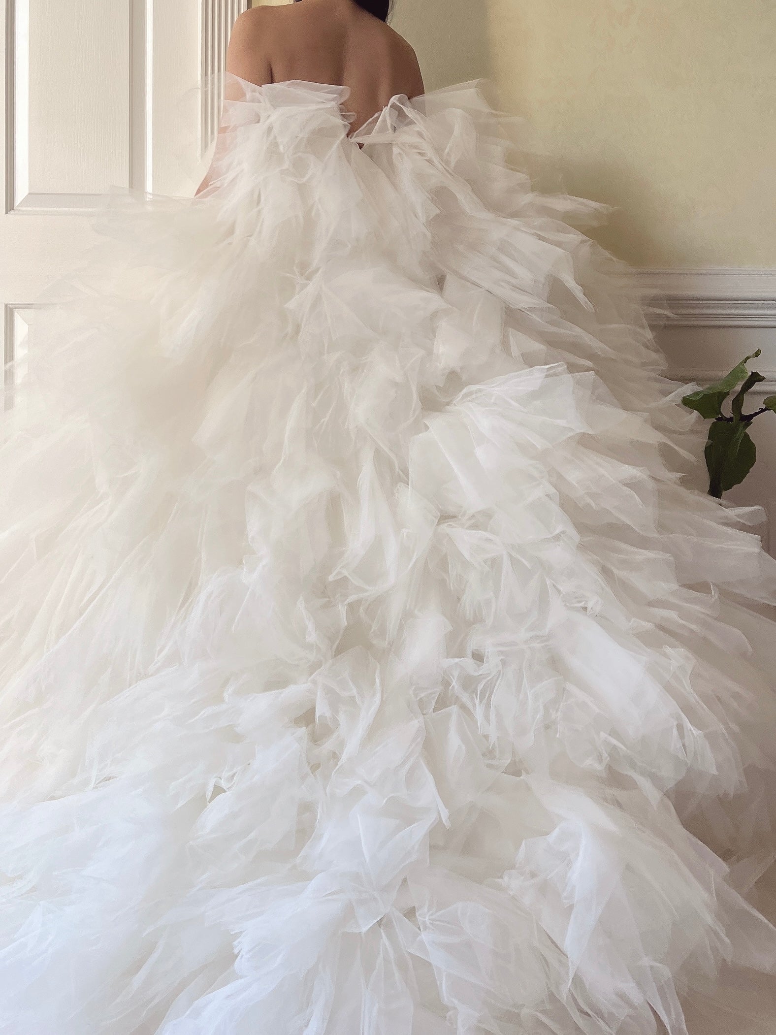 Vintage Tulle Ruffle Skirt - M/29”