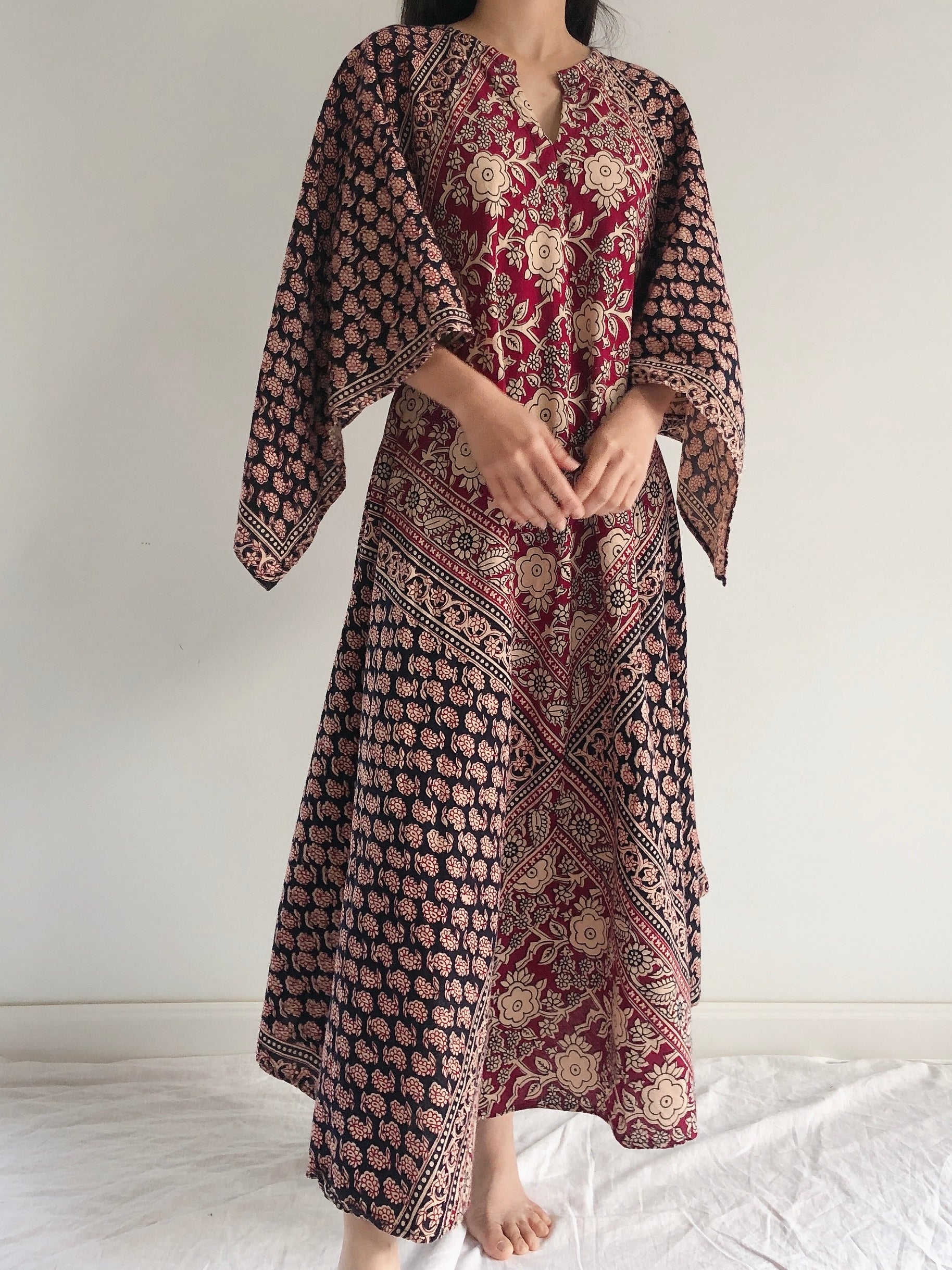 1970s Indian Cotton Dress - OSFM