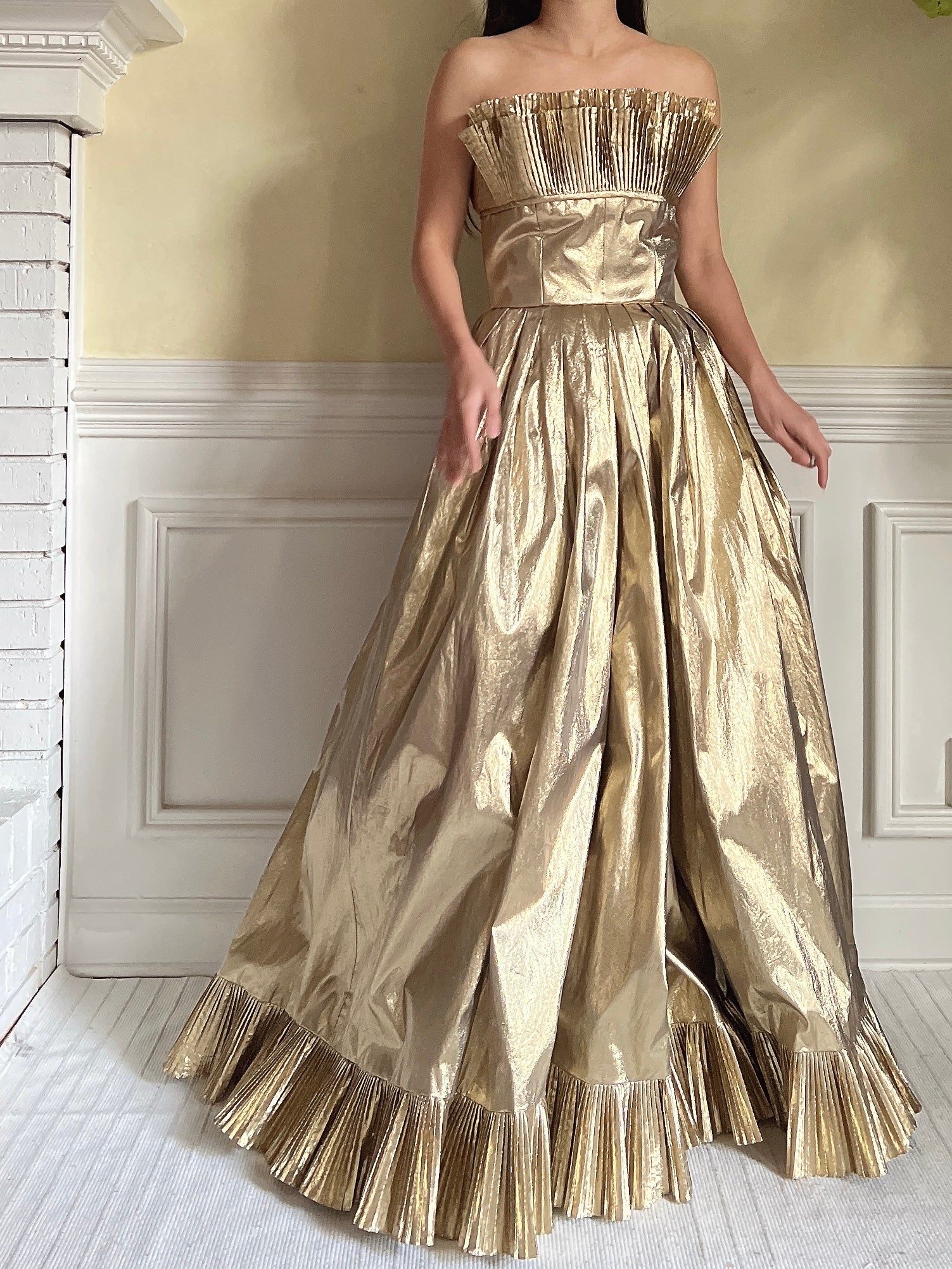 Vintage Victor Costa Gold Lurex Gown - XS/2