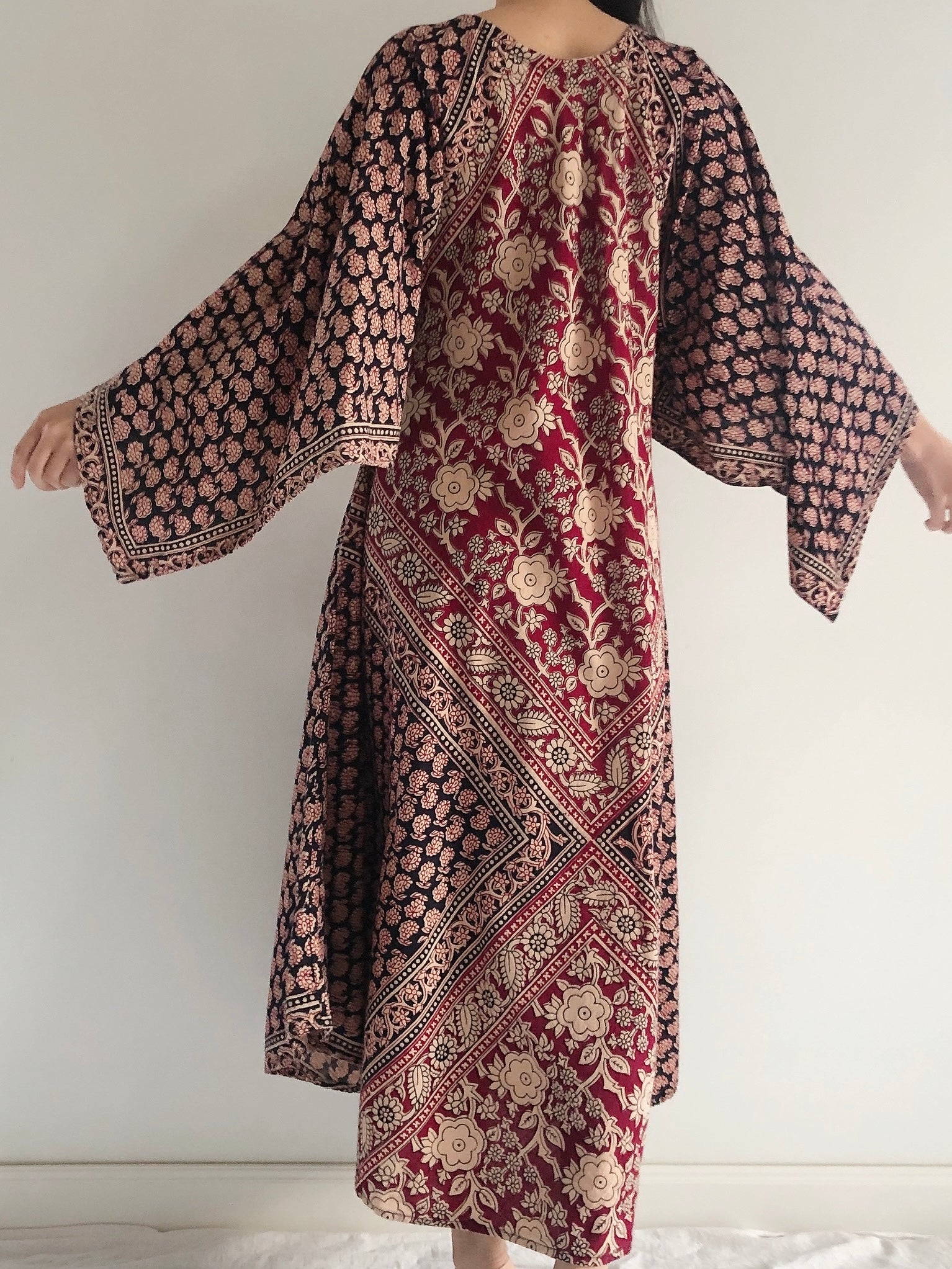1970s Indian Cotton Dress - OSFM