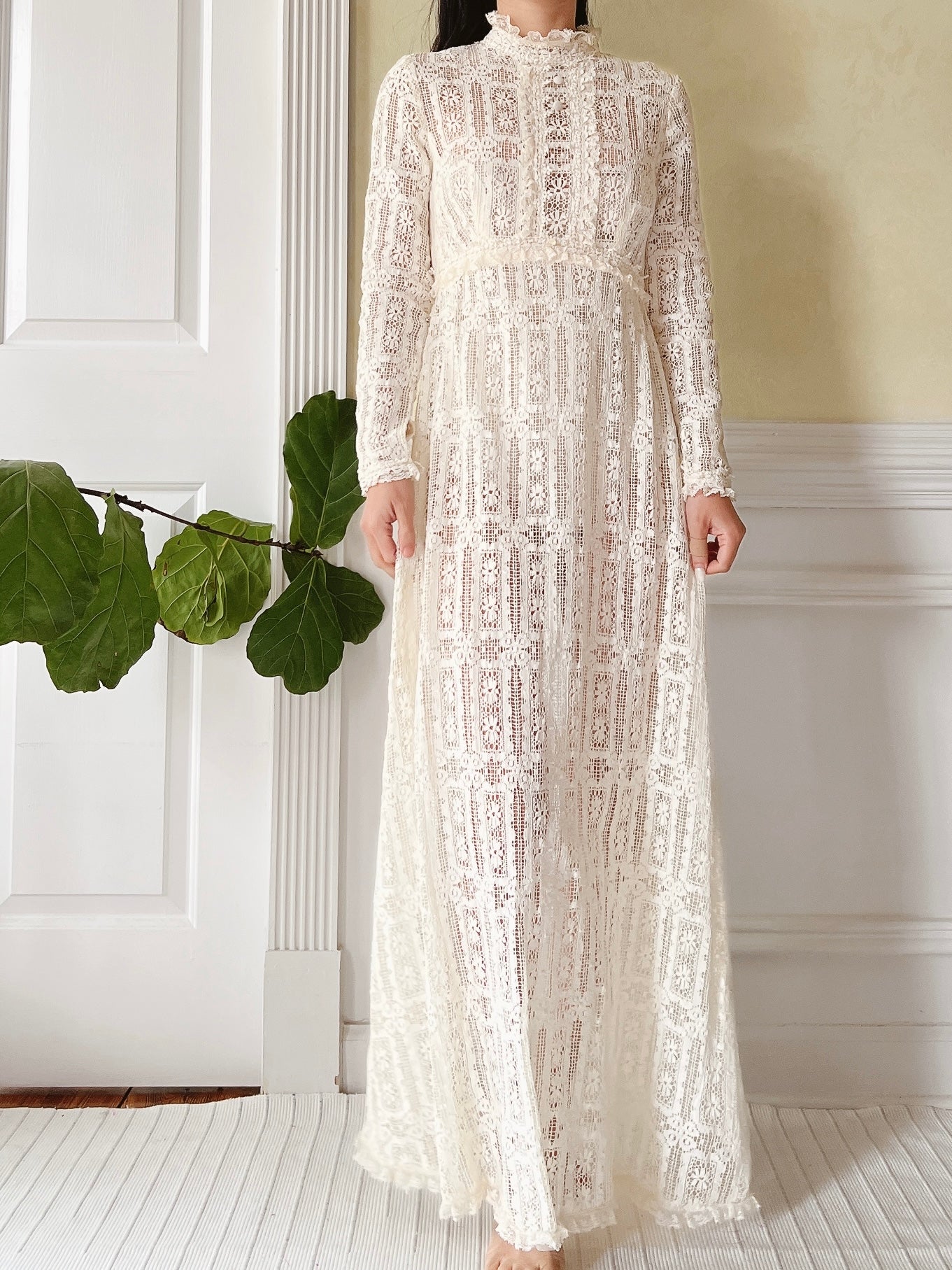 Vintage Crochet Lace Dress - XS