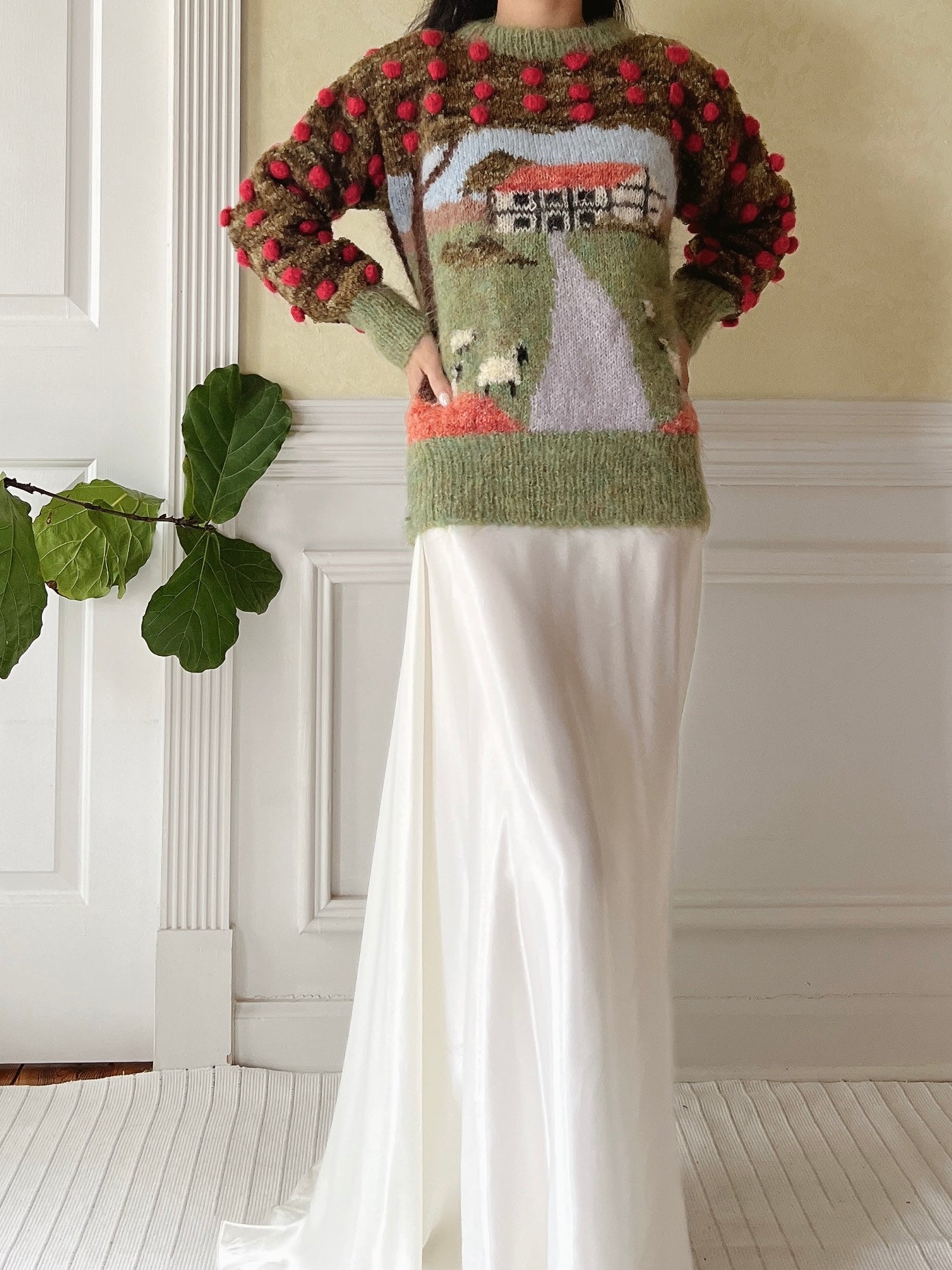 Vintage Mohair Scenic Sweater