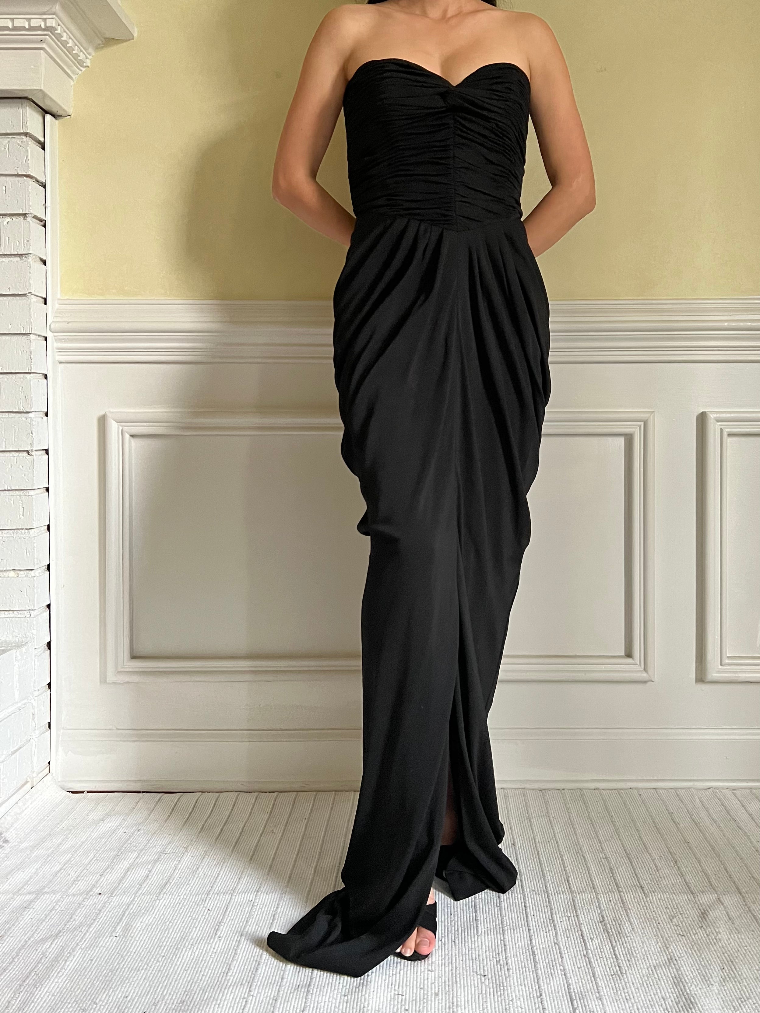 Vintage Vicky Tiel Ruche Dress - S/M/6