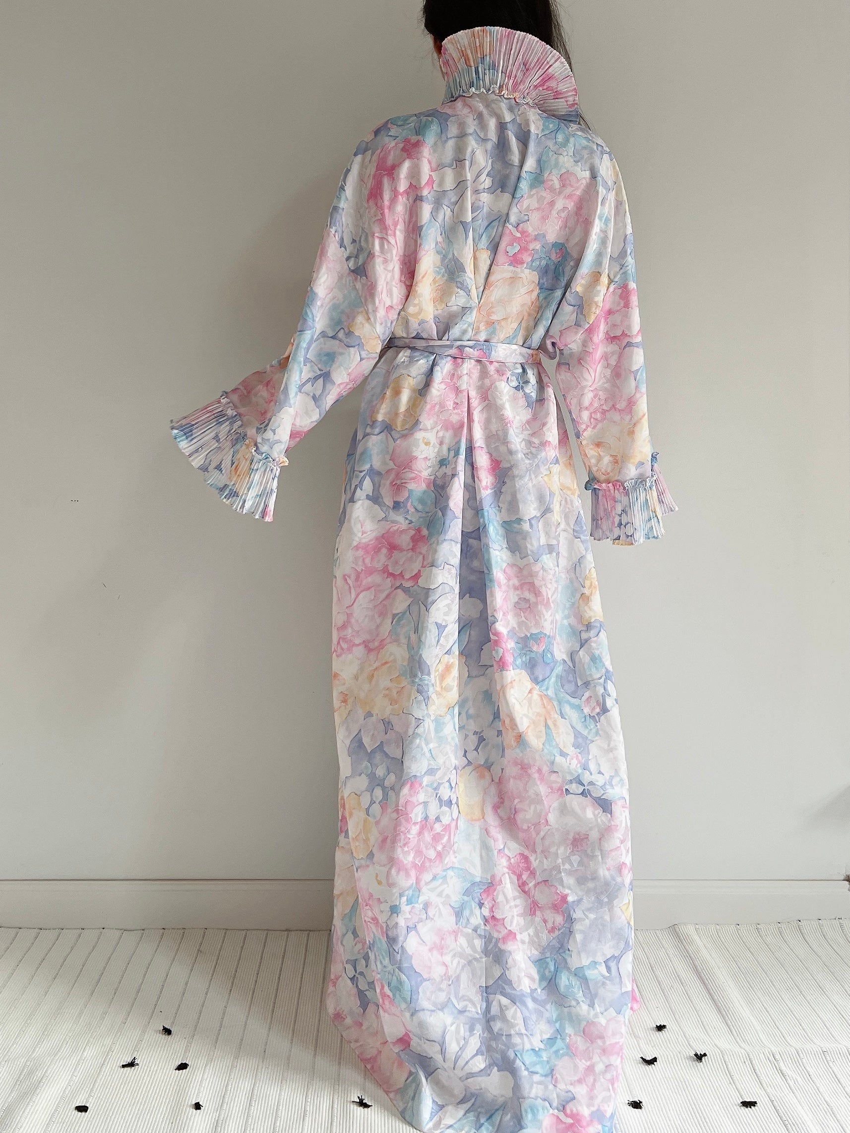 Vintage Mary McFadden Pastel Florals Duster - OSFM