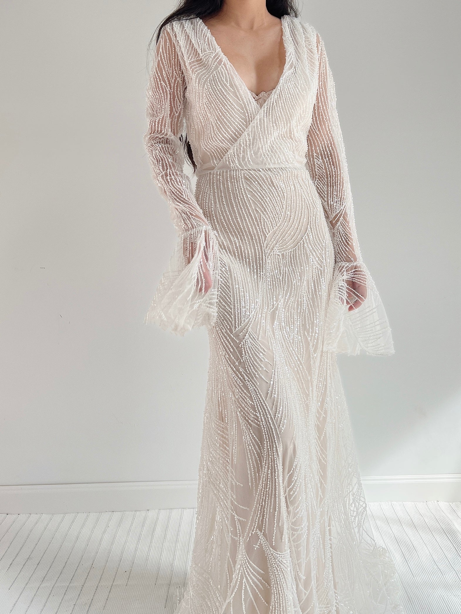 GOSSAMER Heavily Beaded Gown - S/M