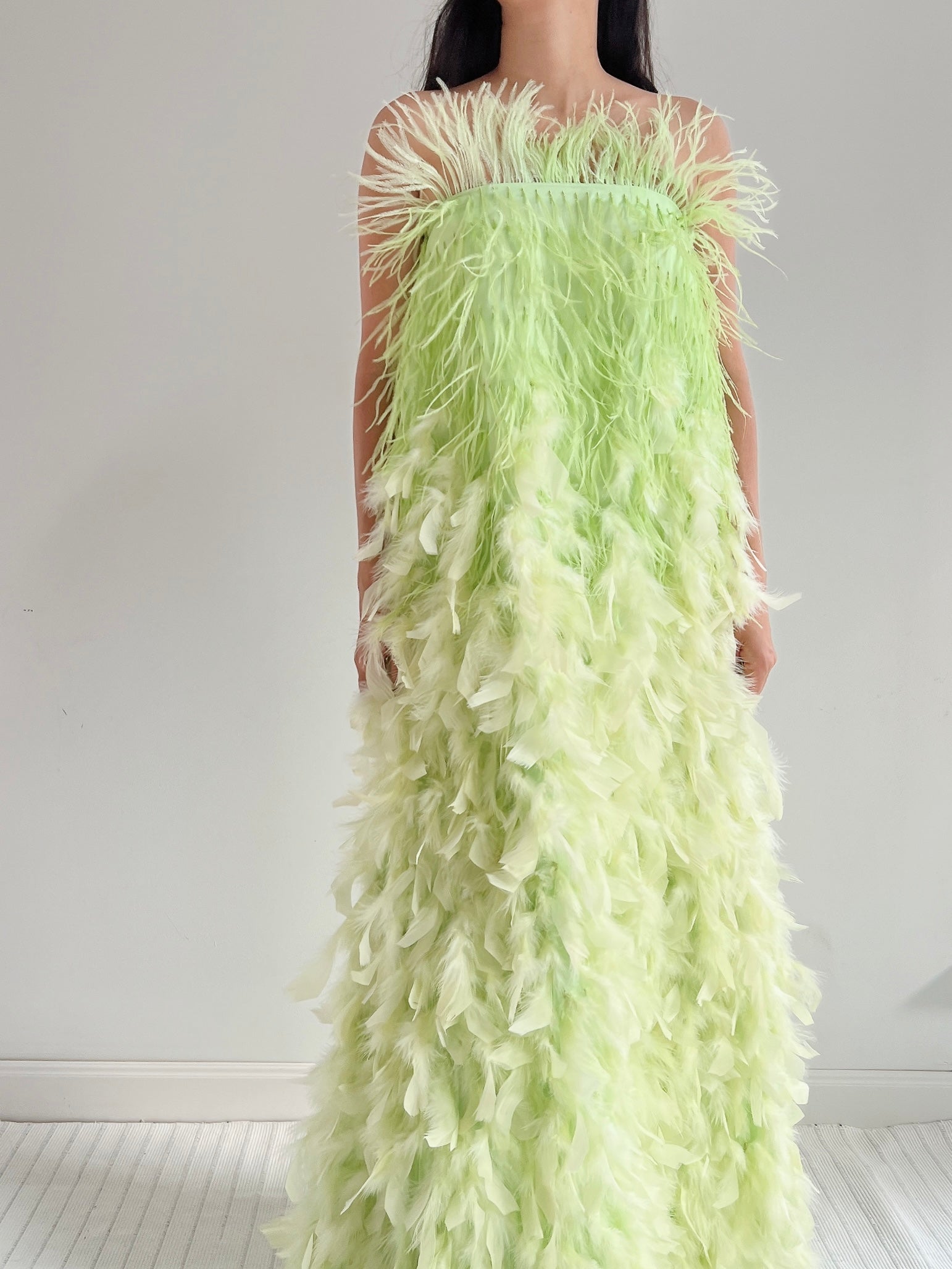 Y2K Feather Hi-Low Dress/Skirt - XS/S