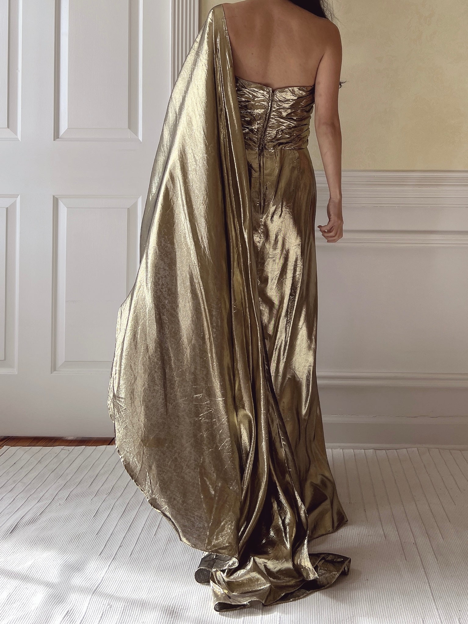 Vintage Victor Costa Lurex Gown - M/L