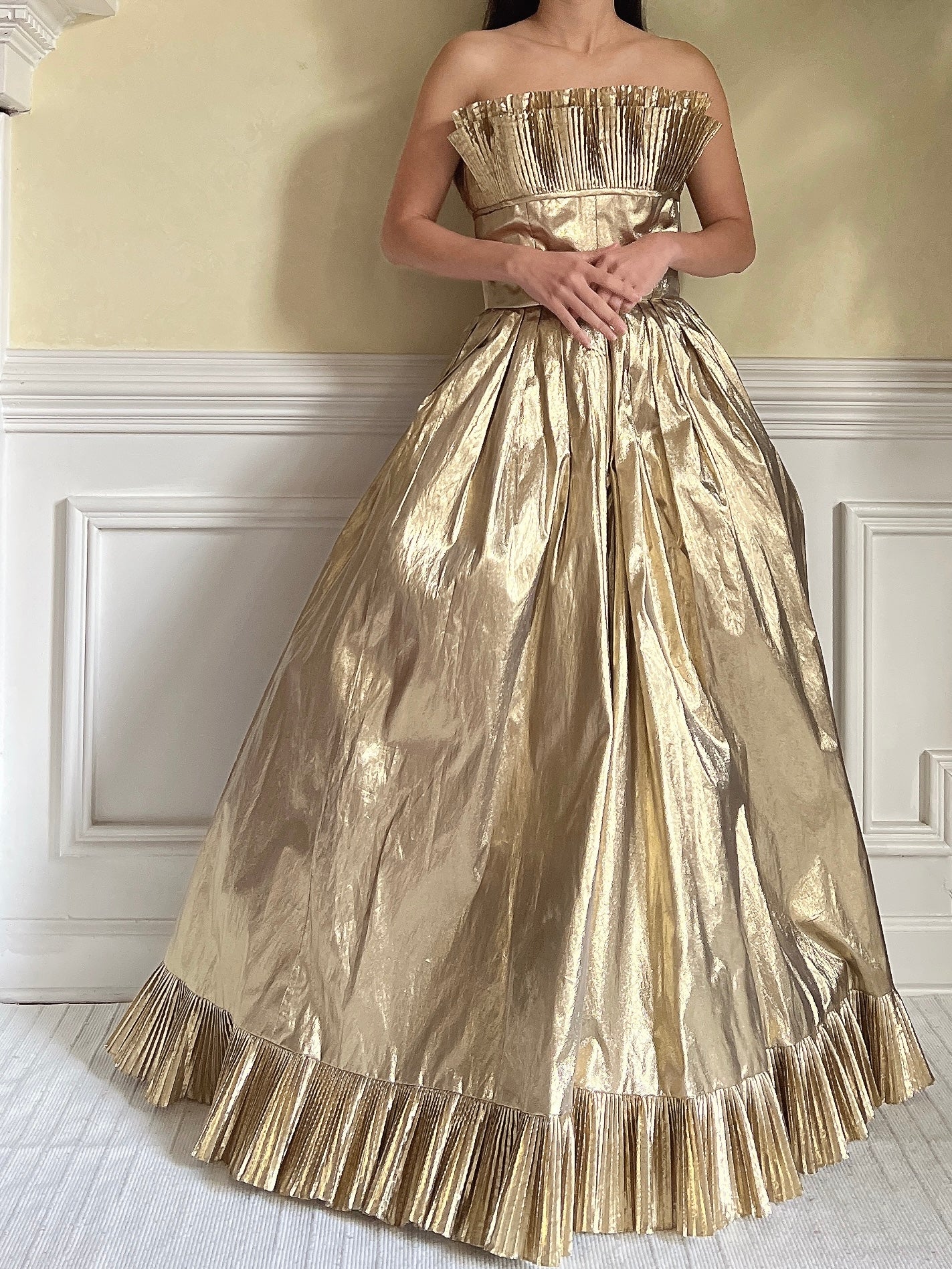 Vintage Victor Costa Gold Lurex Gown - XS/2