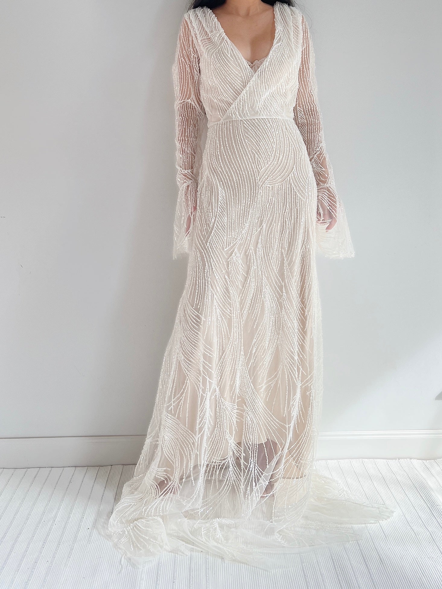 GOSSAMER Heavily Beaded Gown - S/M