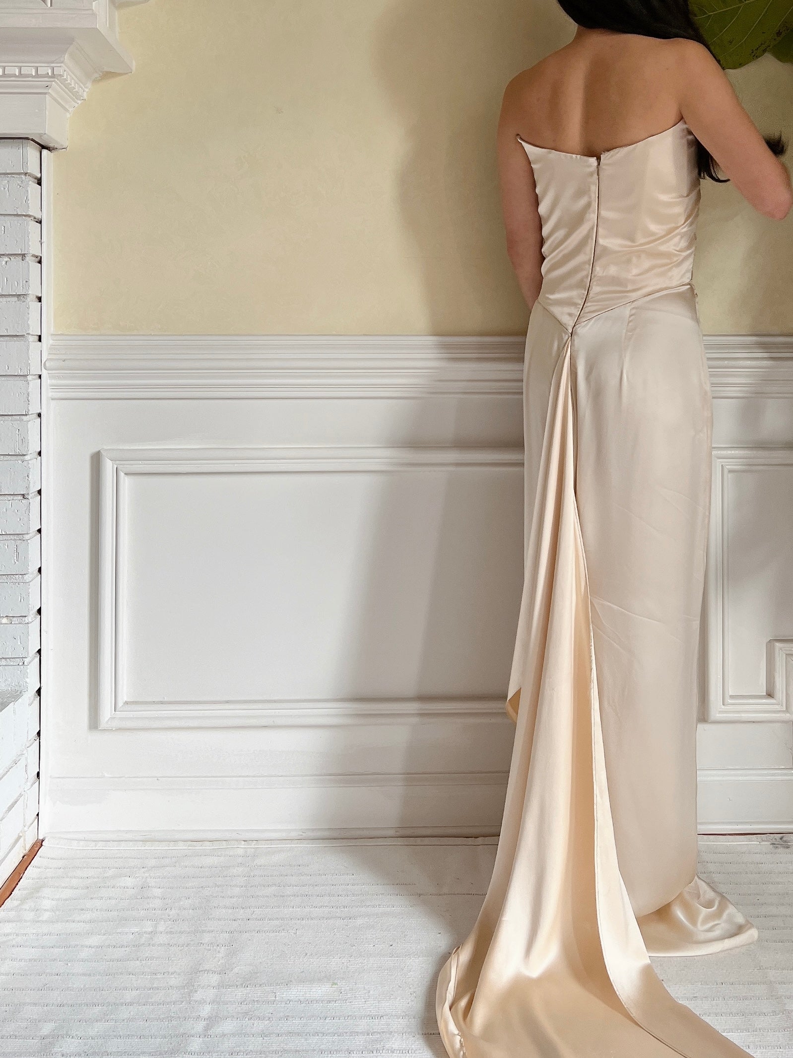 Vintage Silk Charmeuse Gown - M/L