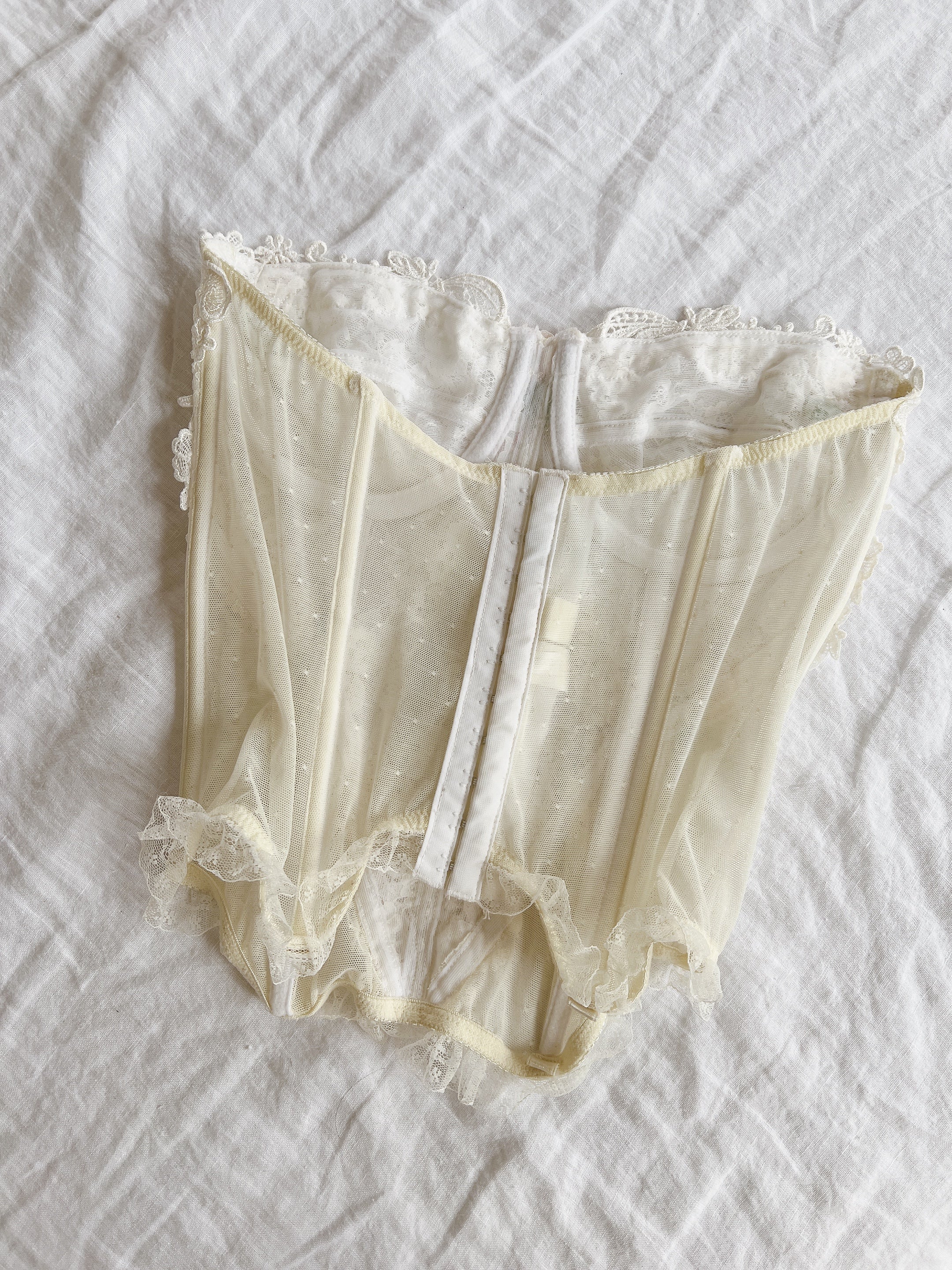RARE Vintage VS Embroidered Bustier - 32B/XS