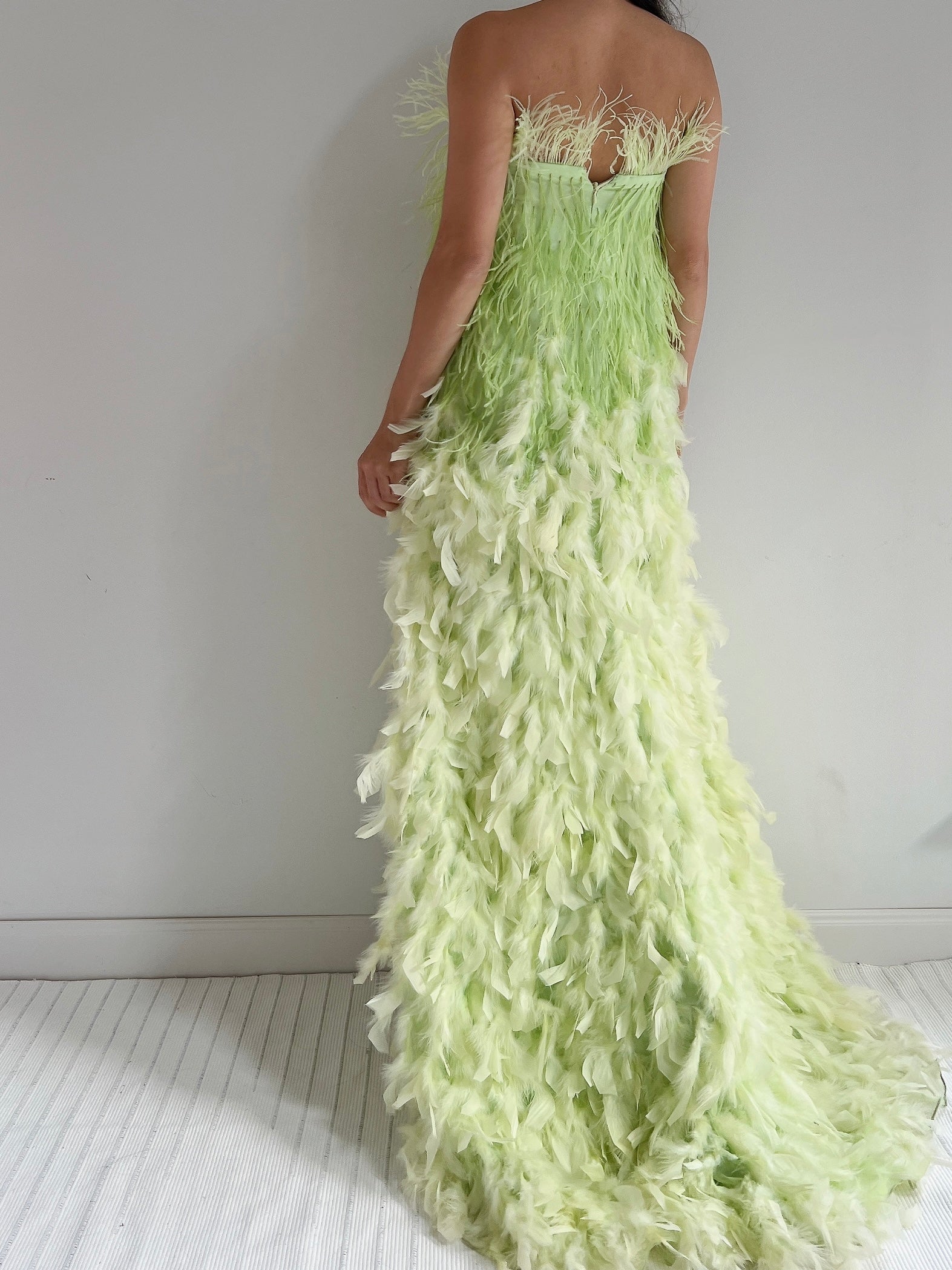 Y2K Feather Hi-Low Dress/Skirt - XS/S