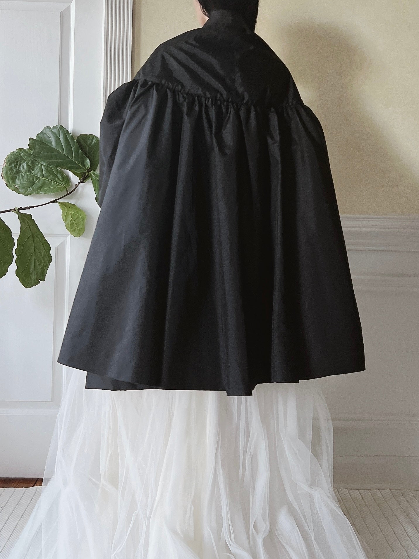 Vintage Silk Taffeta Opera Coat - OSFM